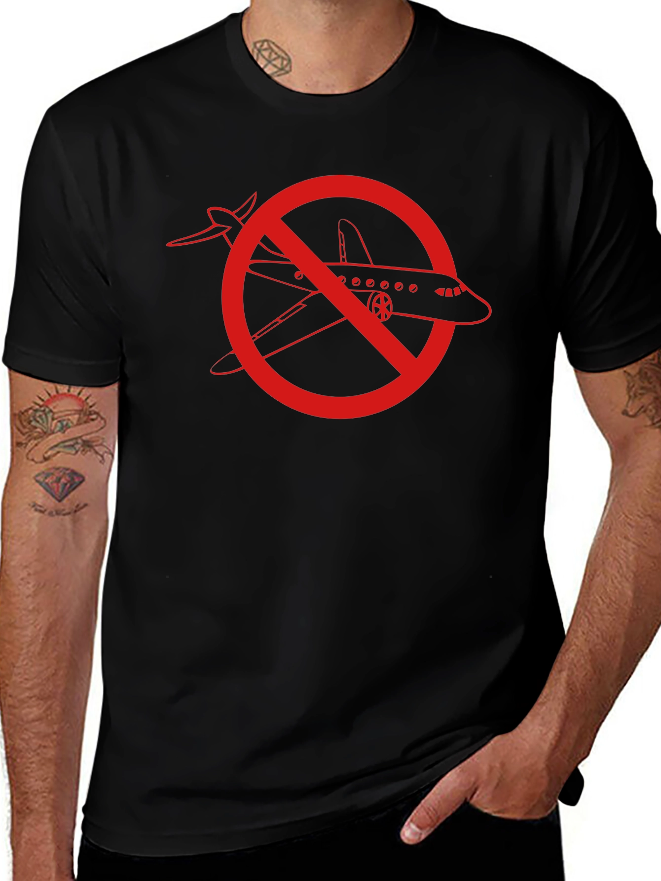 No Airplanes Graphic T-Shirt