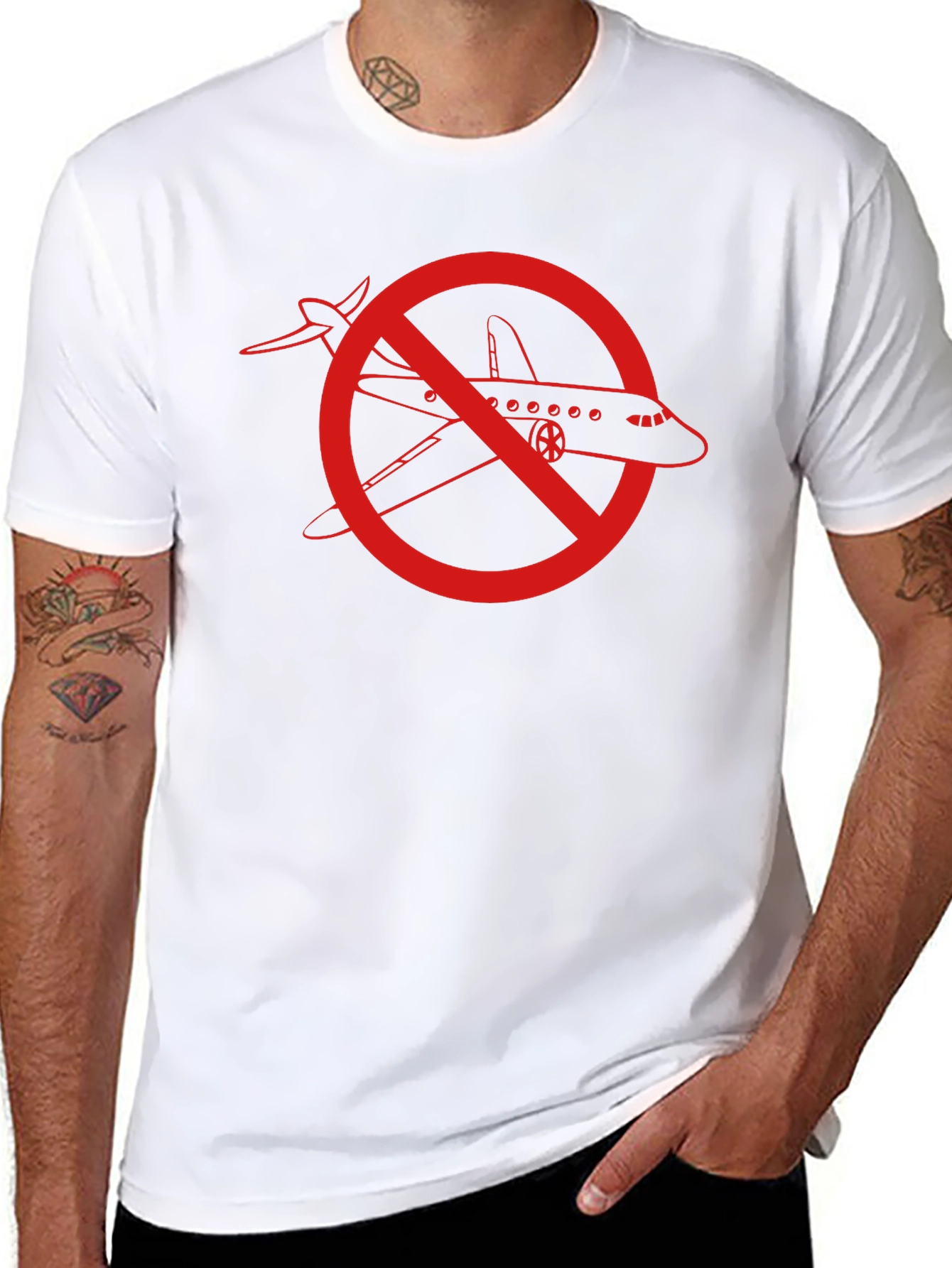 No Airplanes Graphic T-Shirt