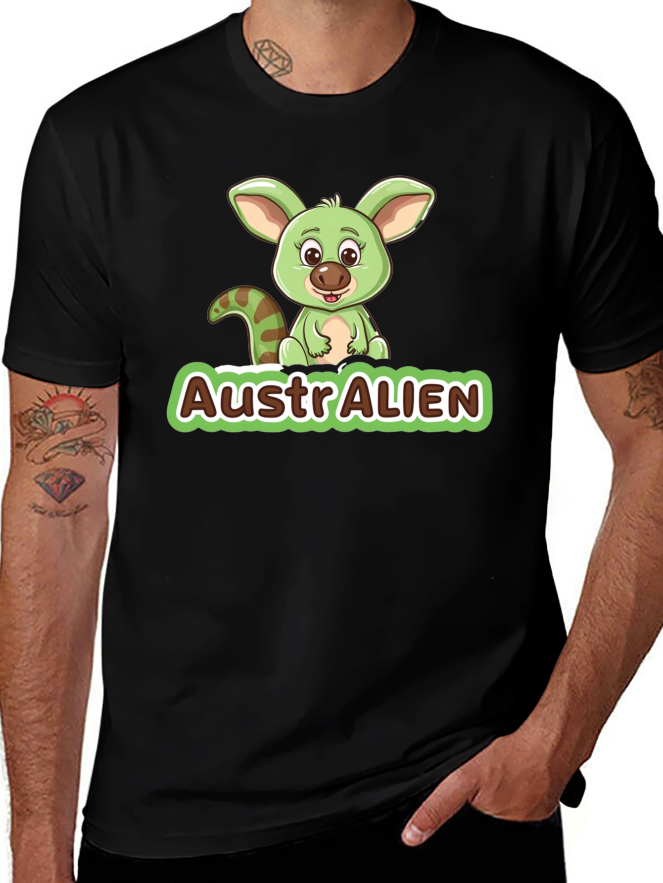 AustrAlien Graphic Tee - Cute Alien T-Shirt
