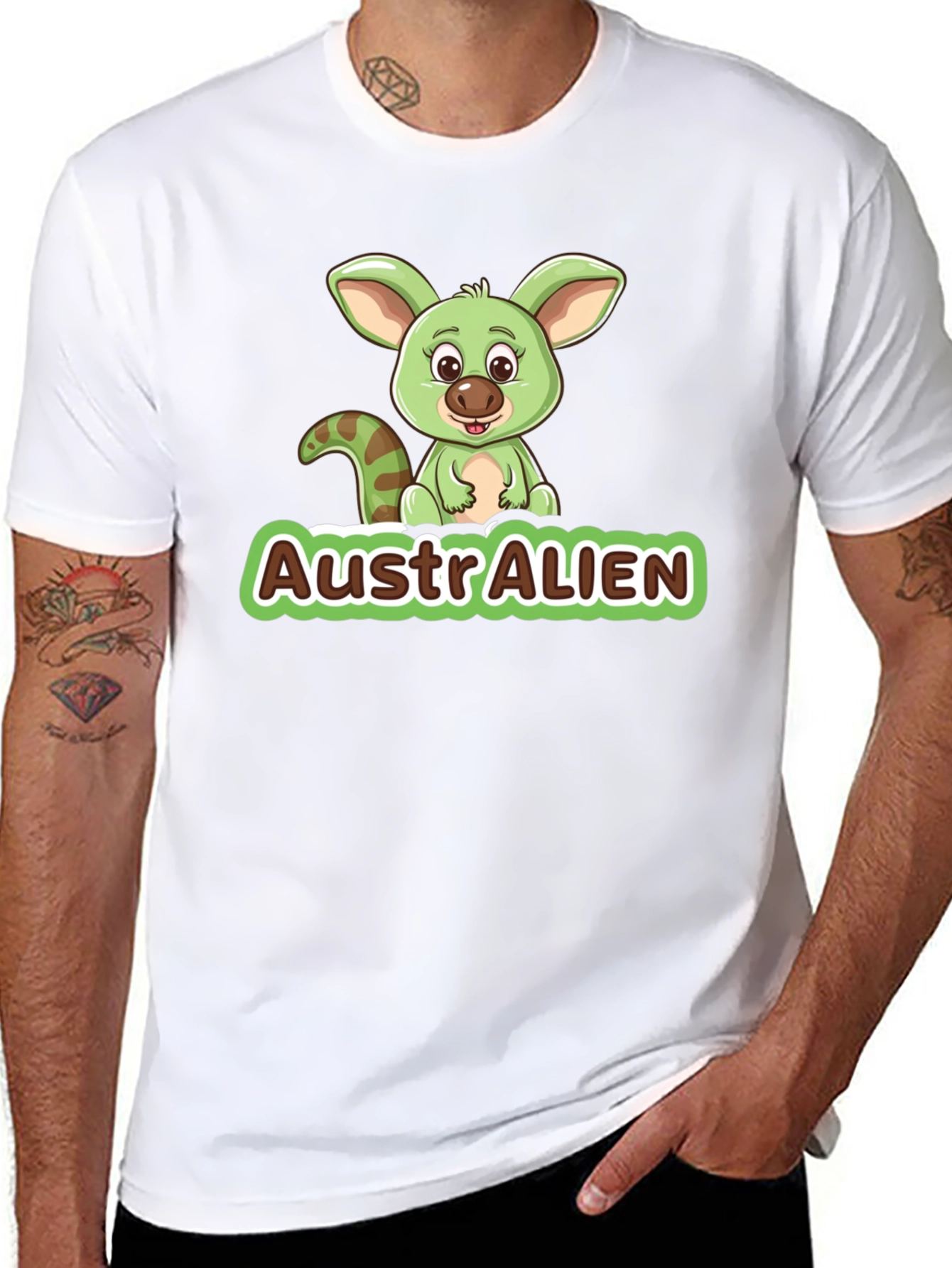 AustrAlien Graphic Tee - Cute Alien T-Shirt