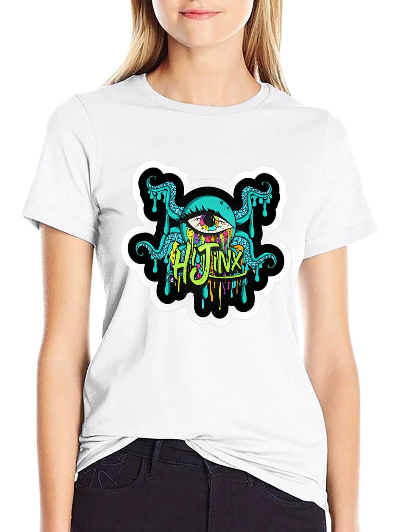 Mens Black Hijinx Graphic Tee - Unique Design