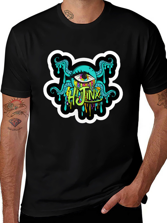 Mens Black Hijinx Graphic Tee - Unique Design