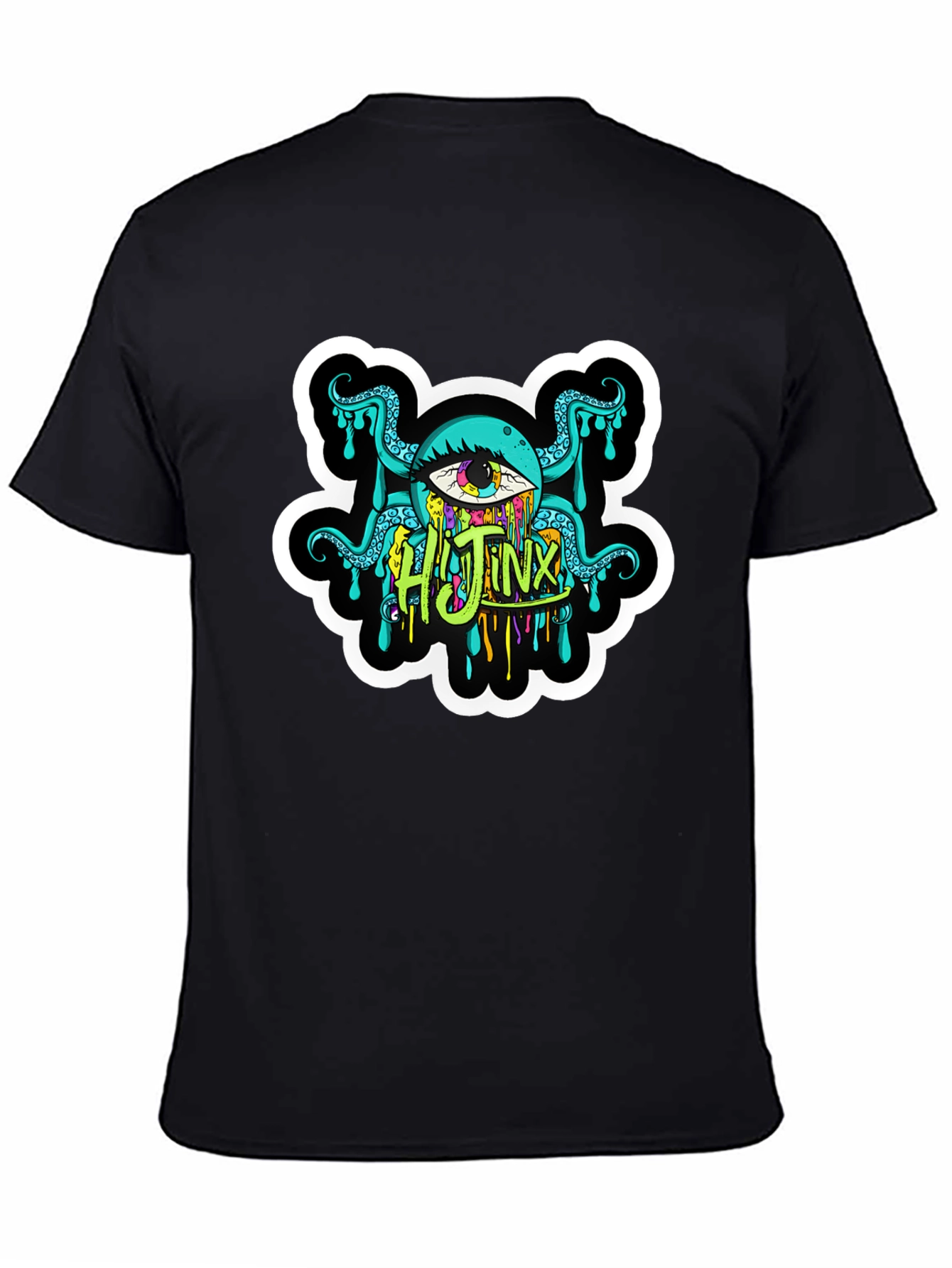 Mens Black Hijinx Graphic Tee - Unique Design