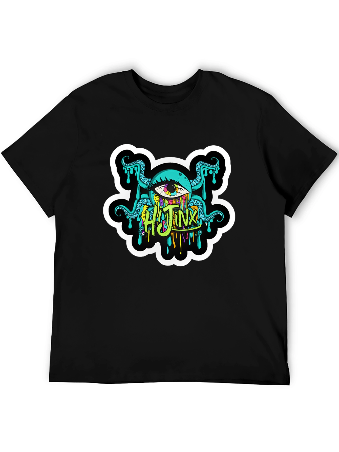 Mens Black Hijinx Graphic Tee - Unique Design