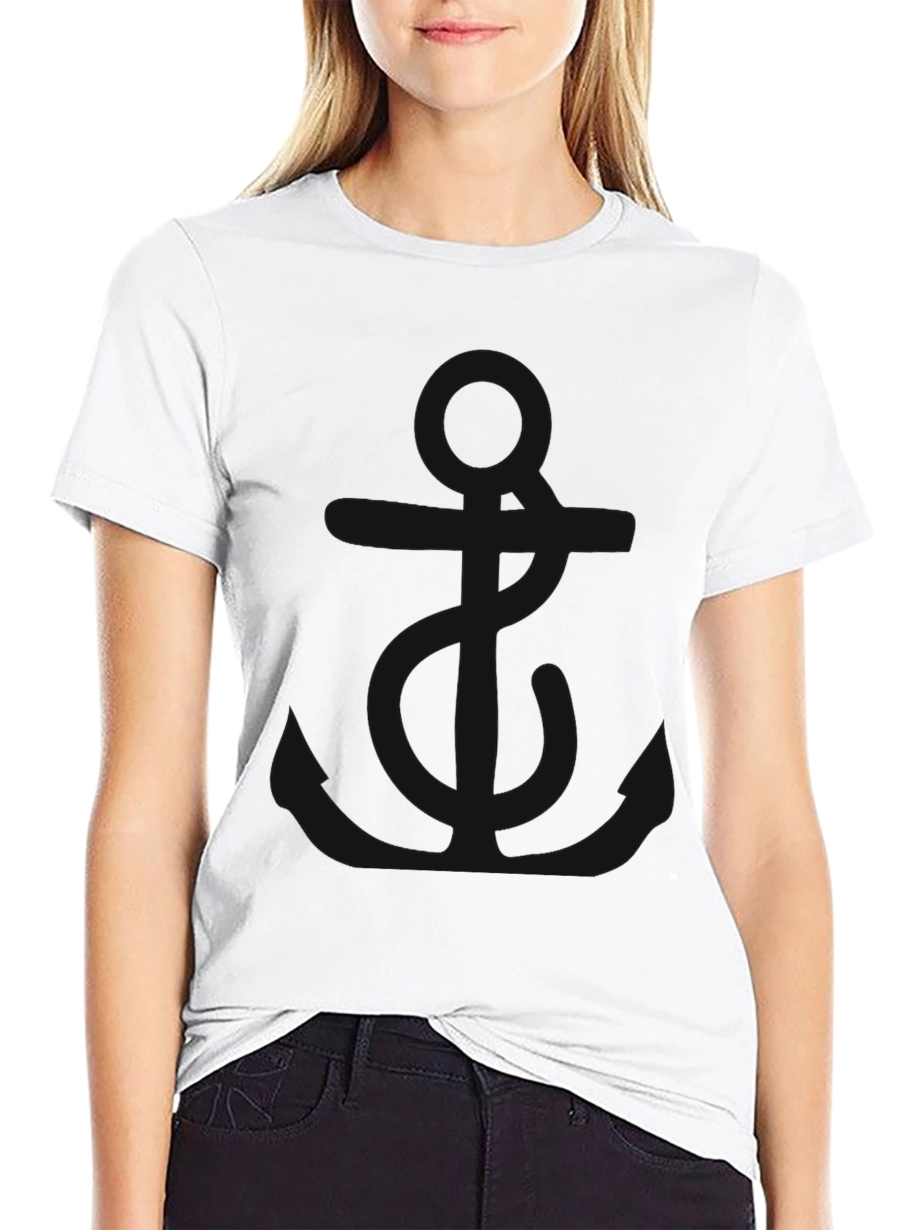 Mens Classic Black Crew Neck T-Shirt