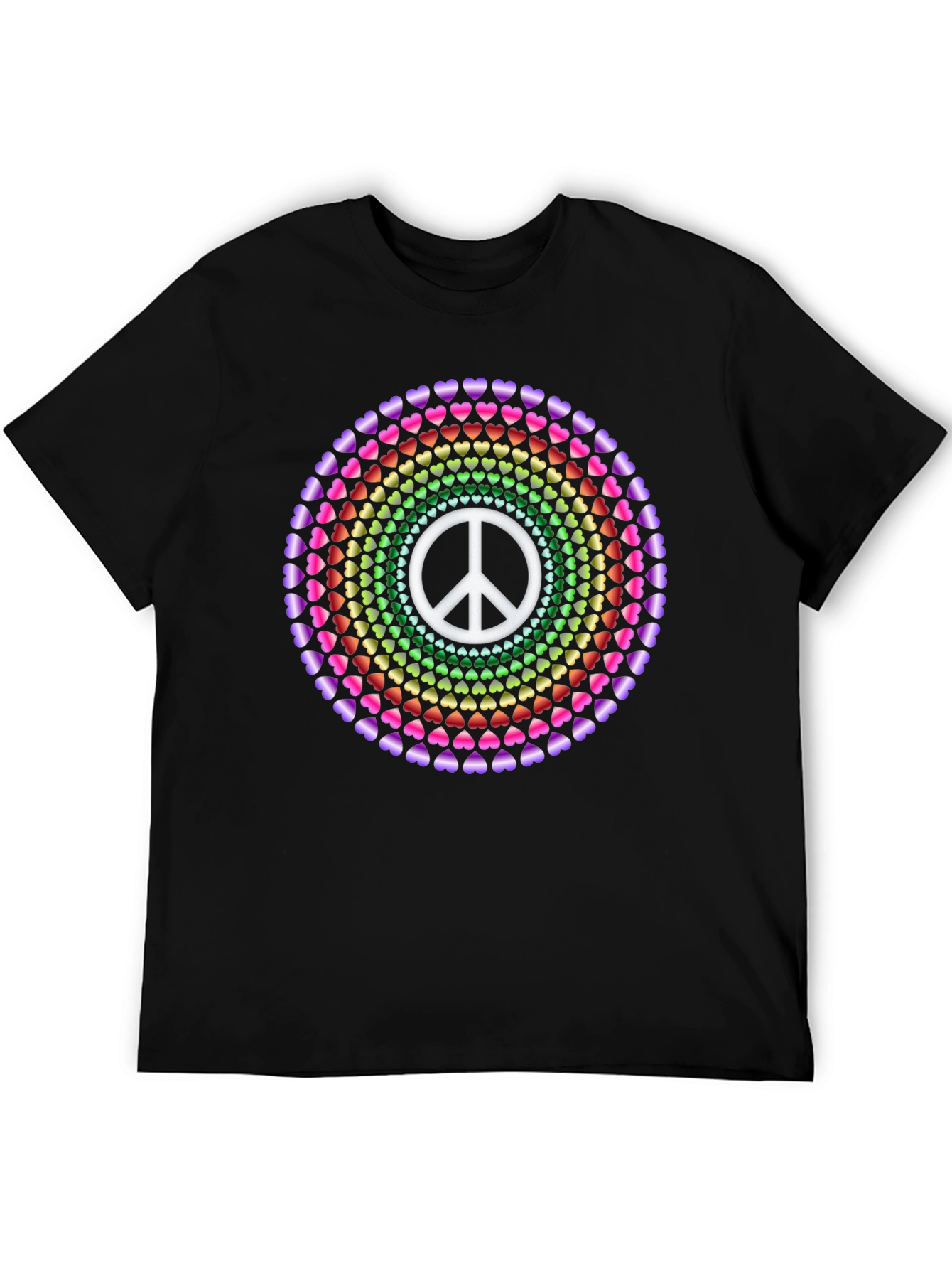 Peace & Love Heart Mandala Tee