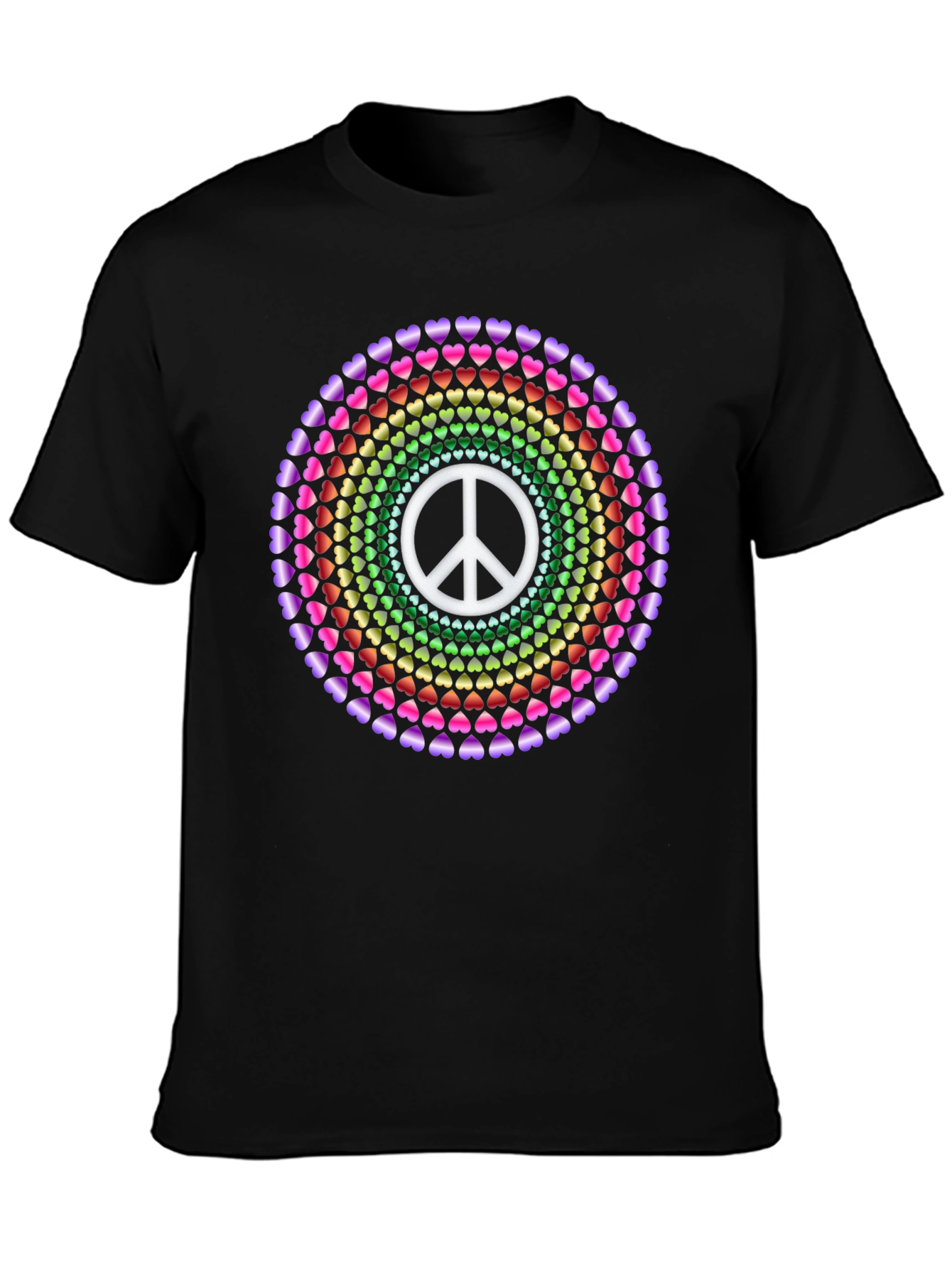 Peace & Love Heart Mandala Tee