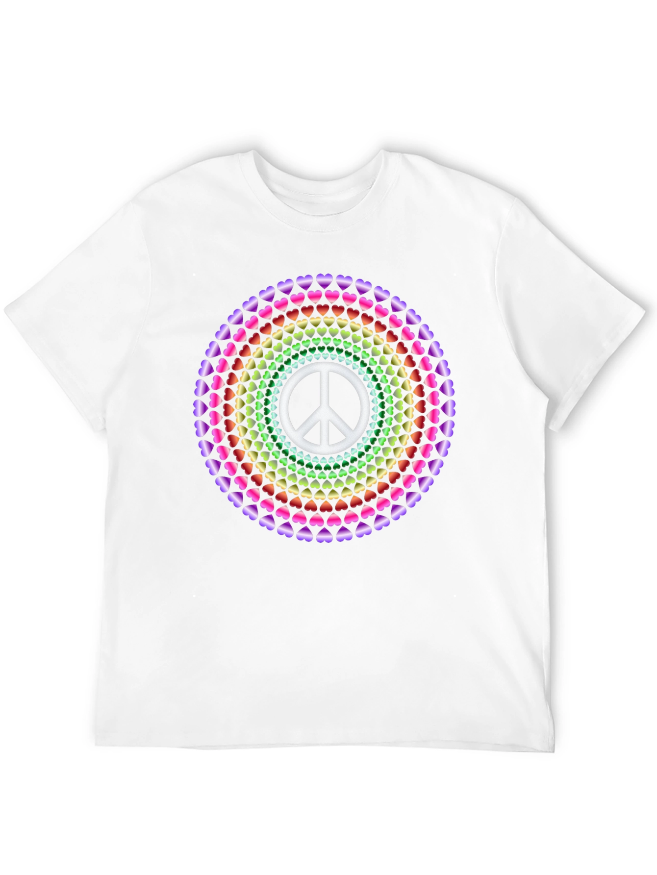 Peace & Love Heart Mandala Tee