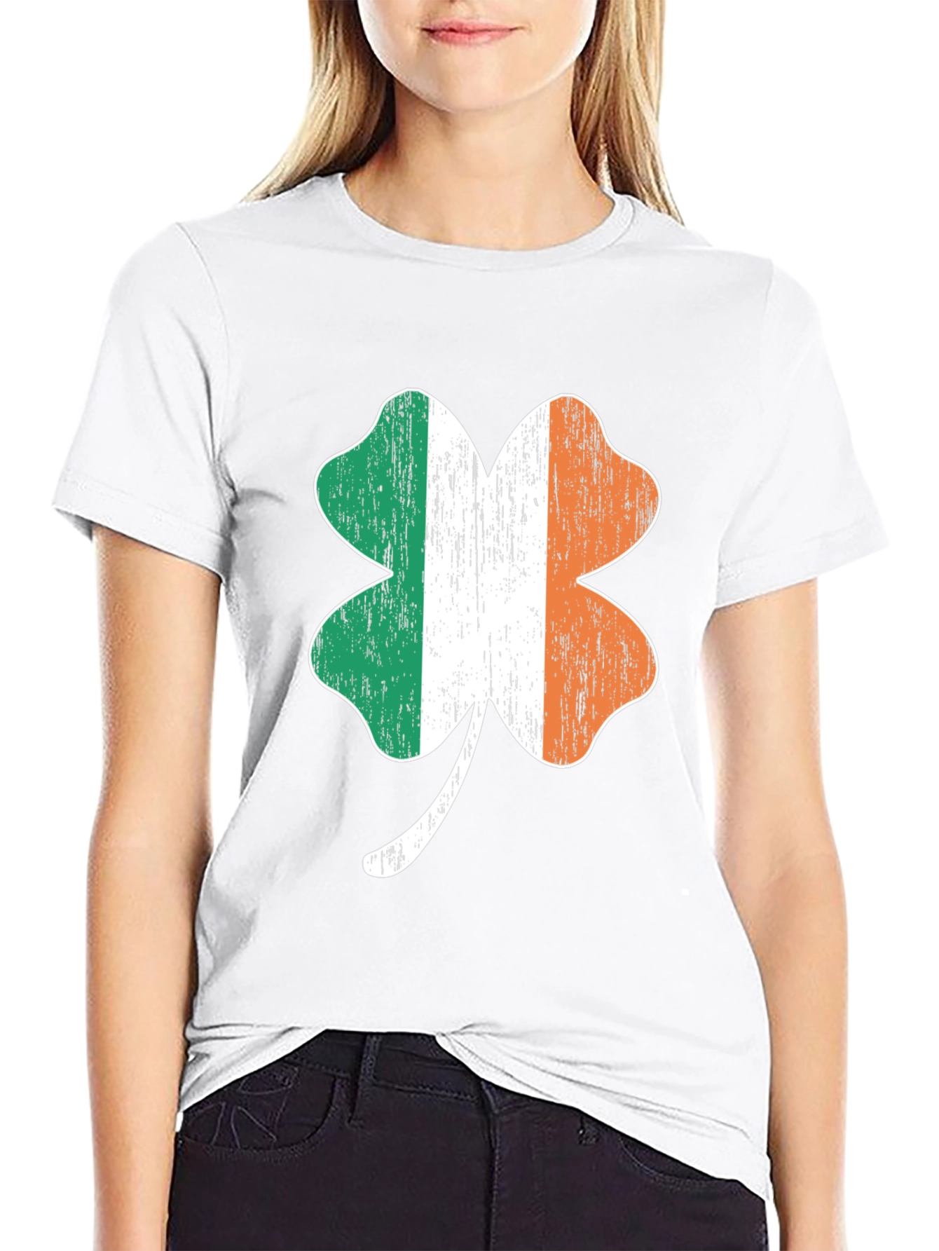 Irish Flag Shamrock Graphic Tee
