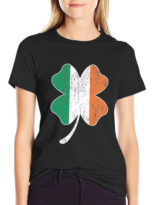 Irish Flag Shamrock Graphic Tee