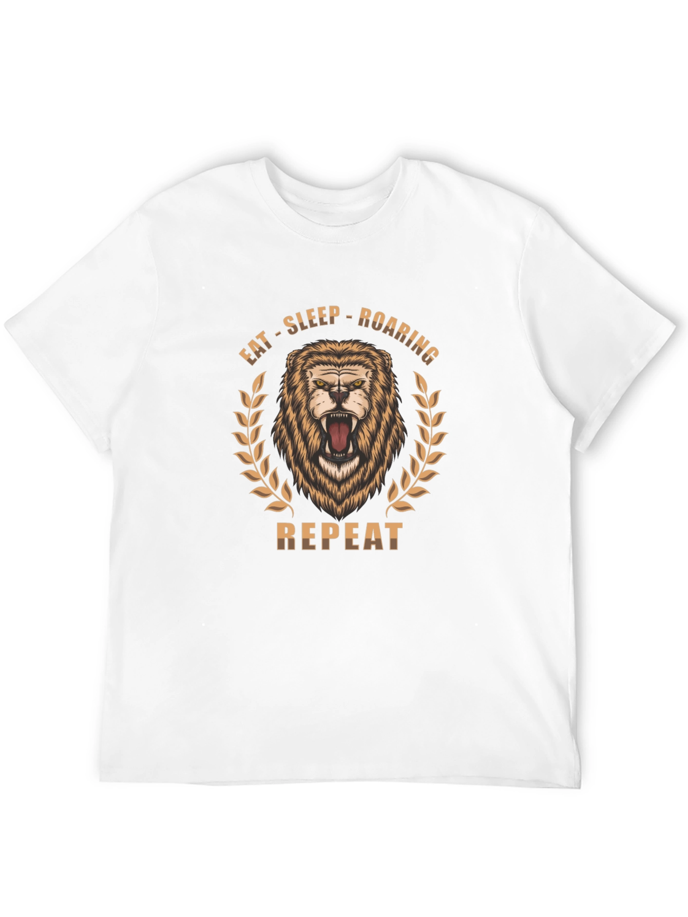 Lion Roar Graphic Print Black T-Shirt