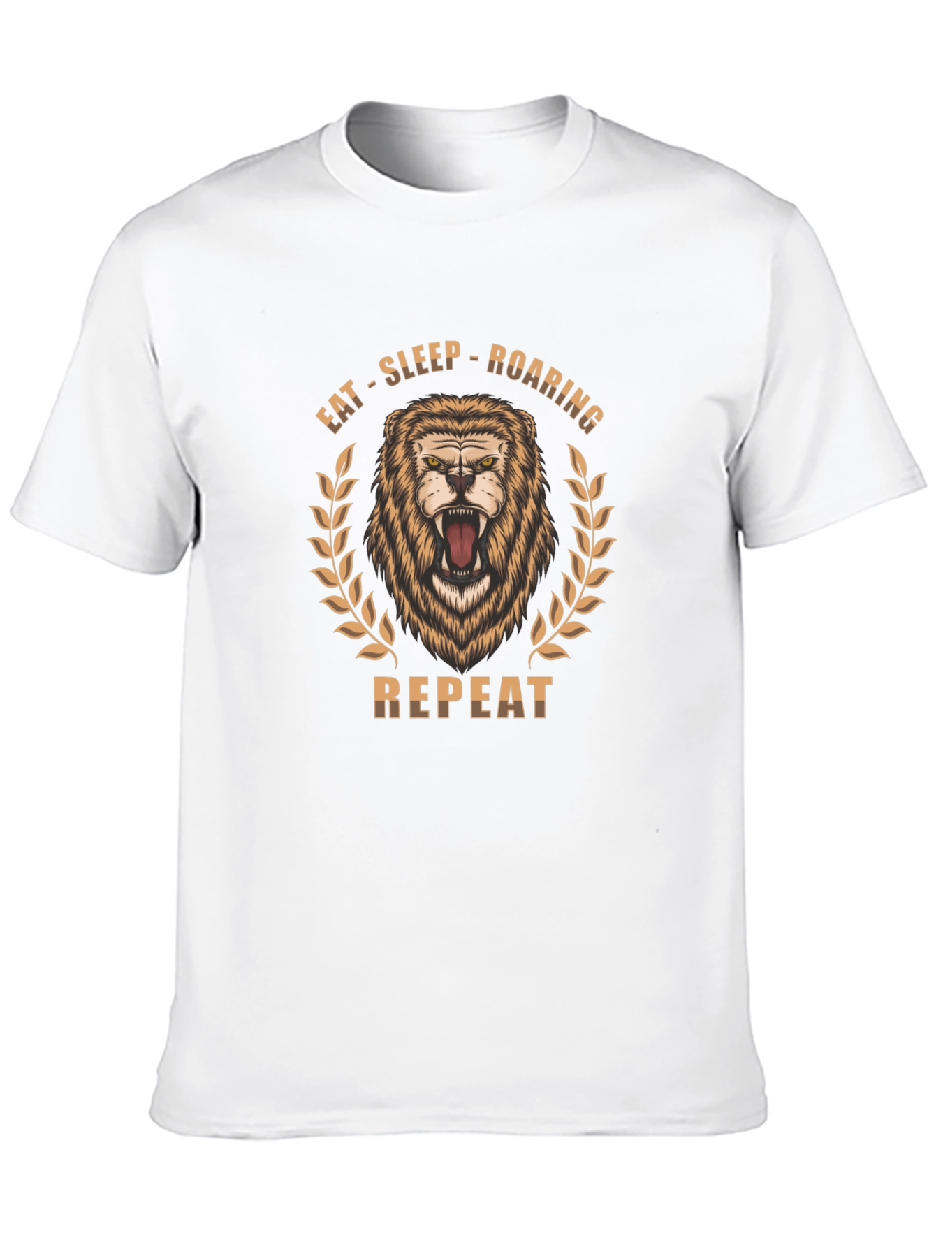Lion Roar Graphic Print Black T-Shirt