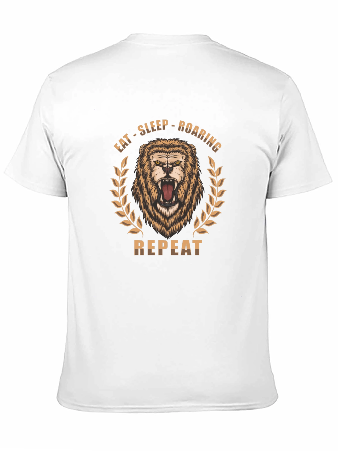 Lion Roar Graphic Print Black T-Shirt