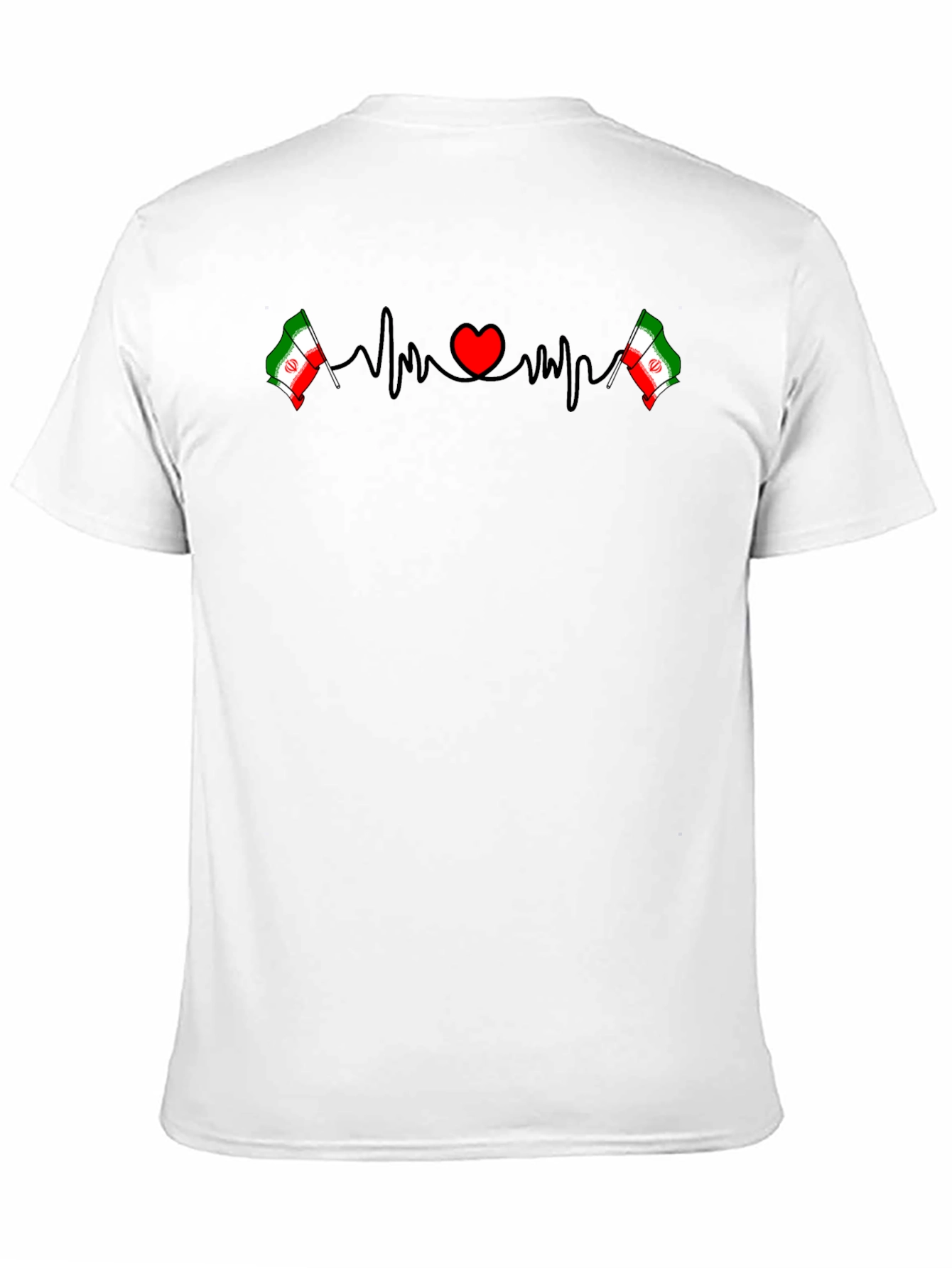 Iran Flag Heartbeat T-Shirt