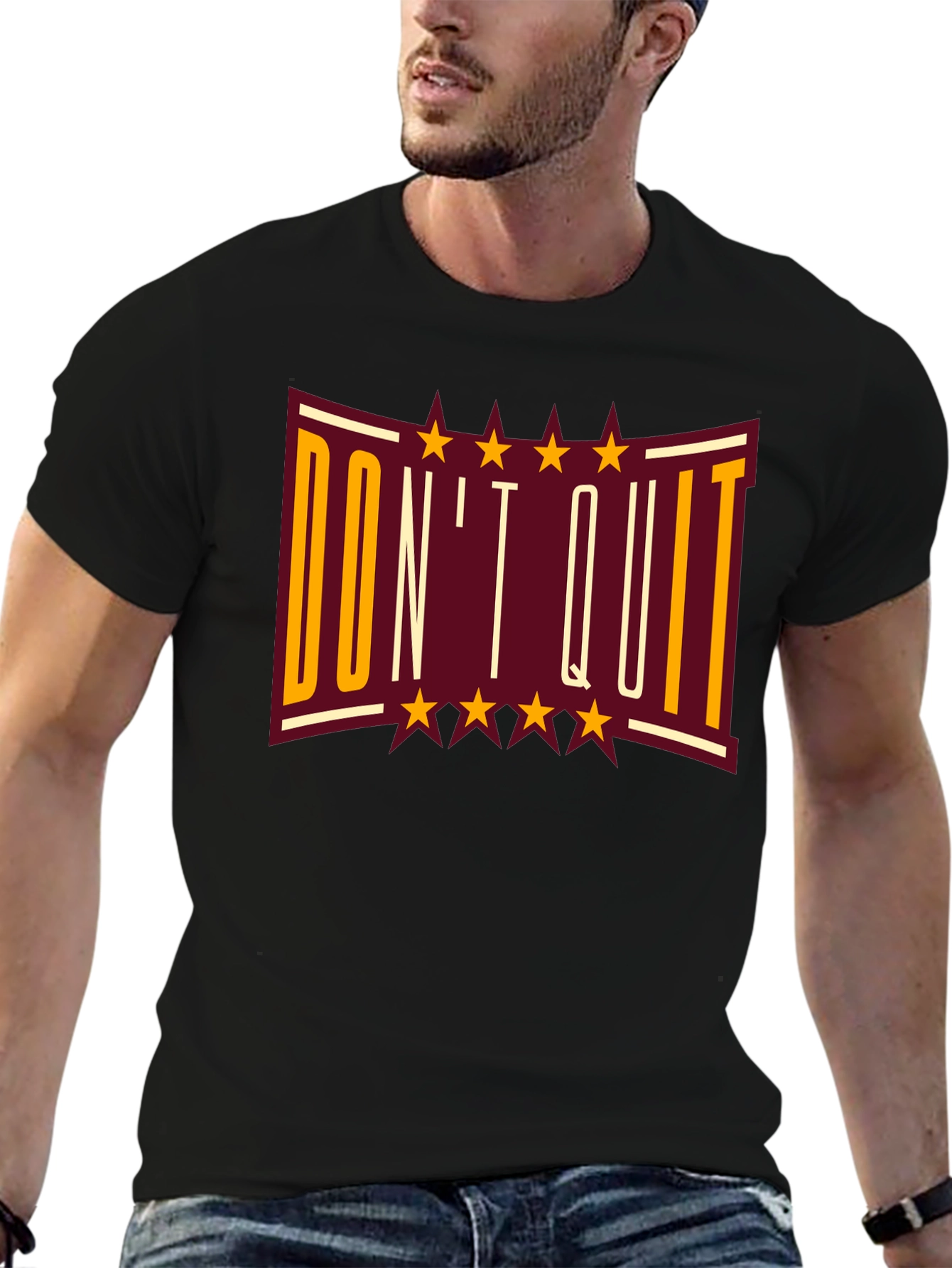 Dont Quit Graphic Print T-Shirt - Motivational Tee