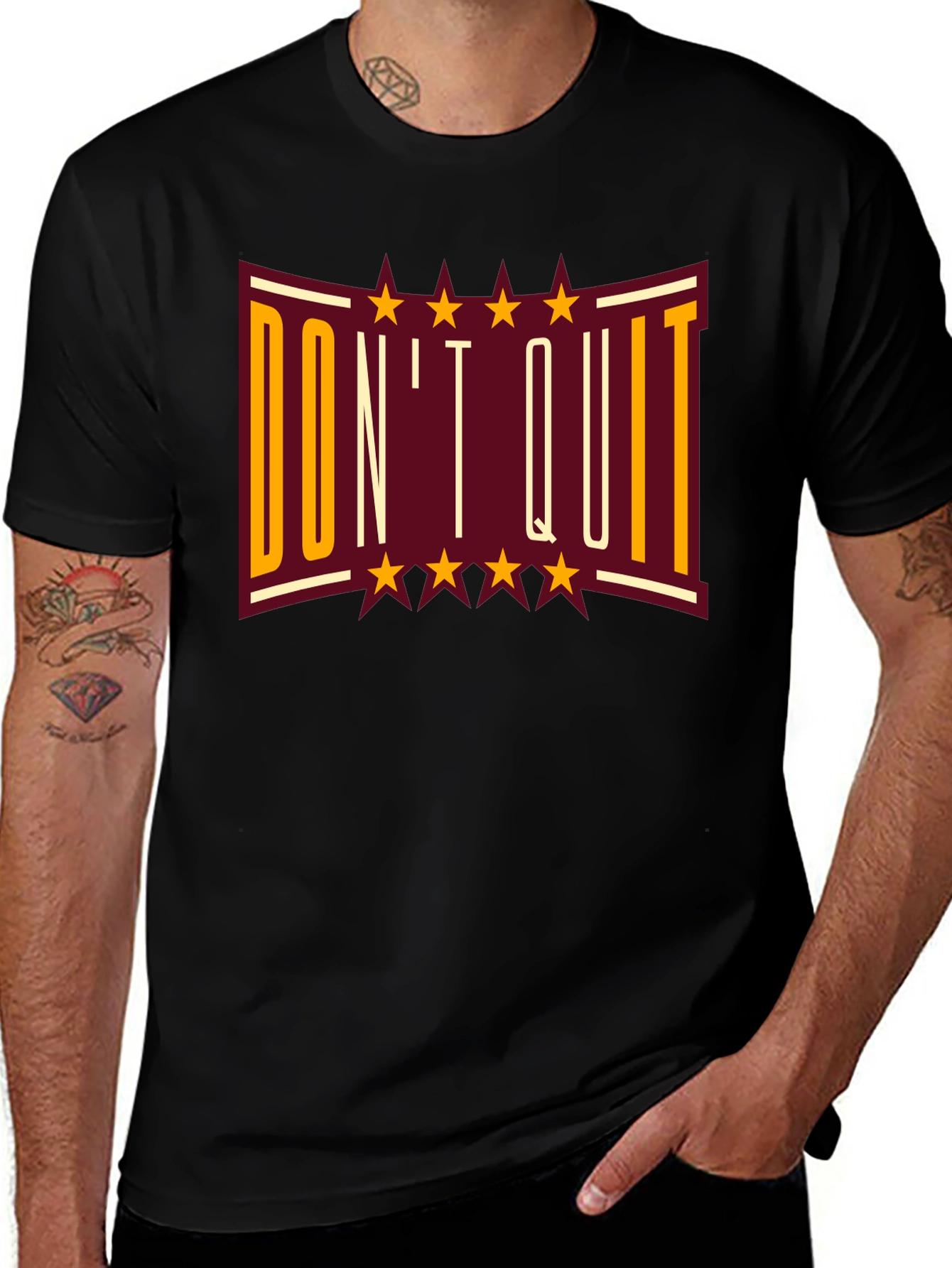 Dont Quit Graphic Print T-Shirt - Motivational Tee