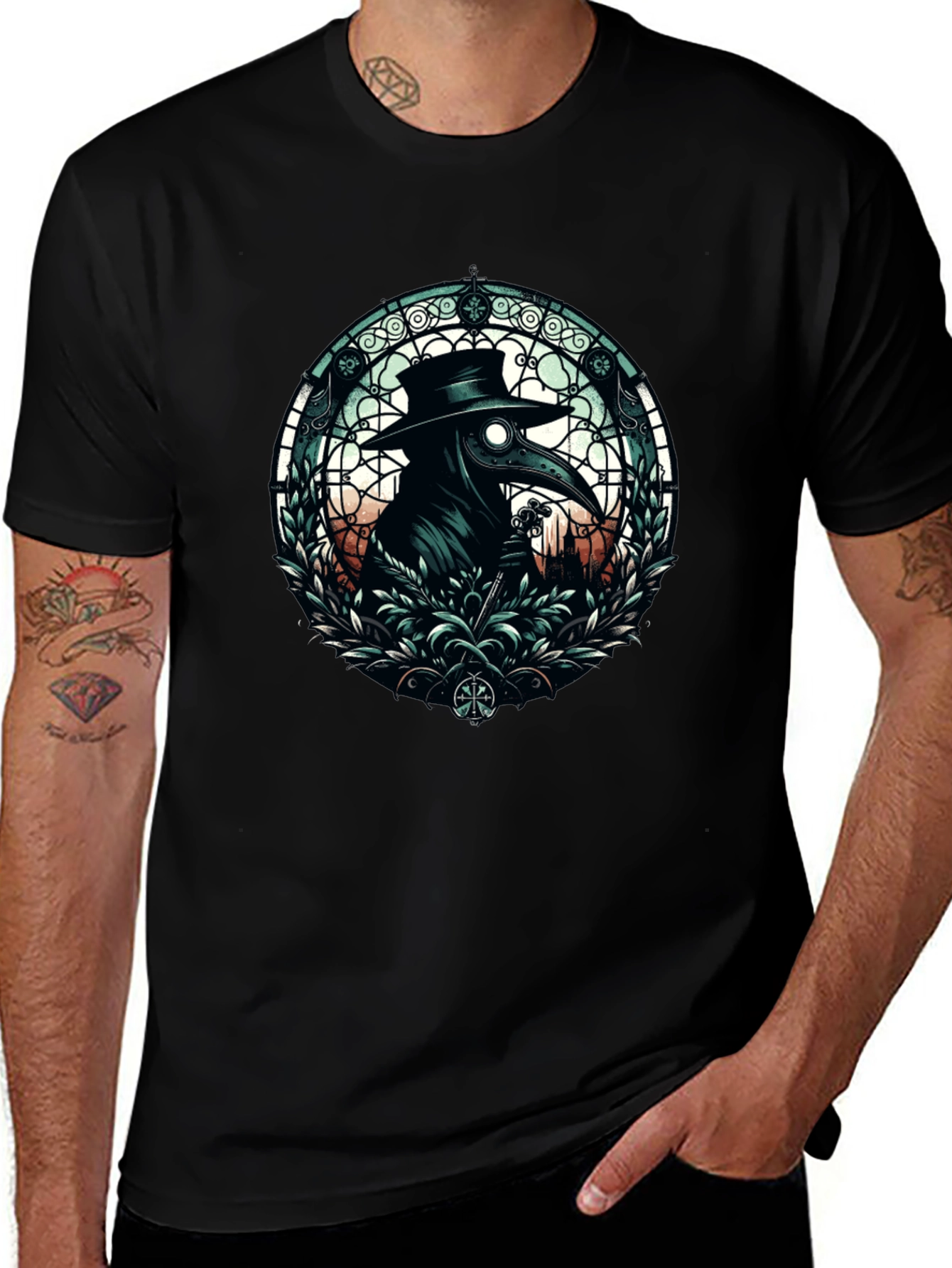 Plague Doctor T-Shirt - Gothic Style