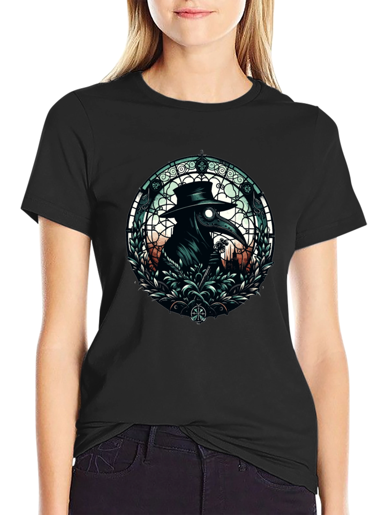 Plague Doctor T-Shirt - Gothic Style