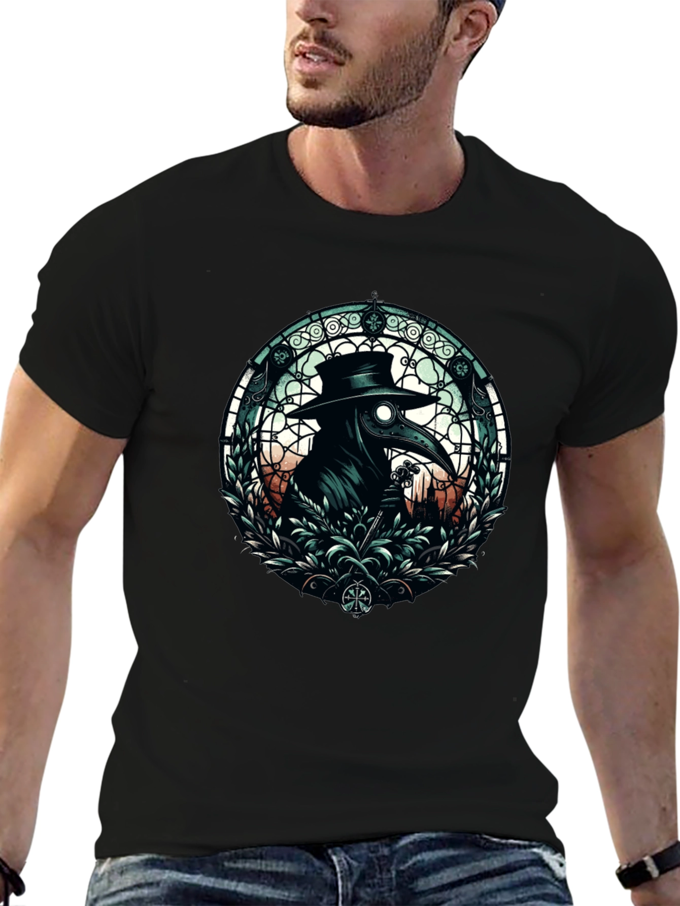 Plague Doctor T-Shirt - Gothic Style