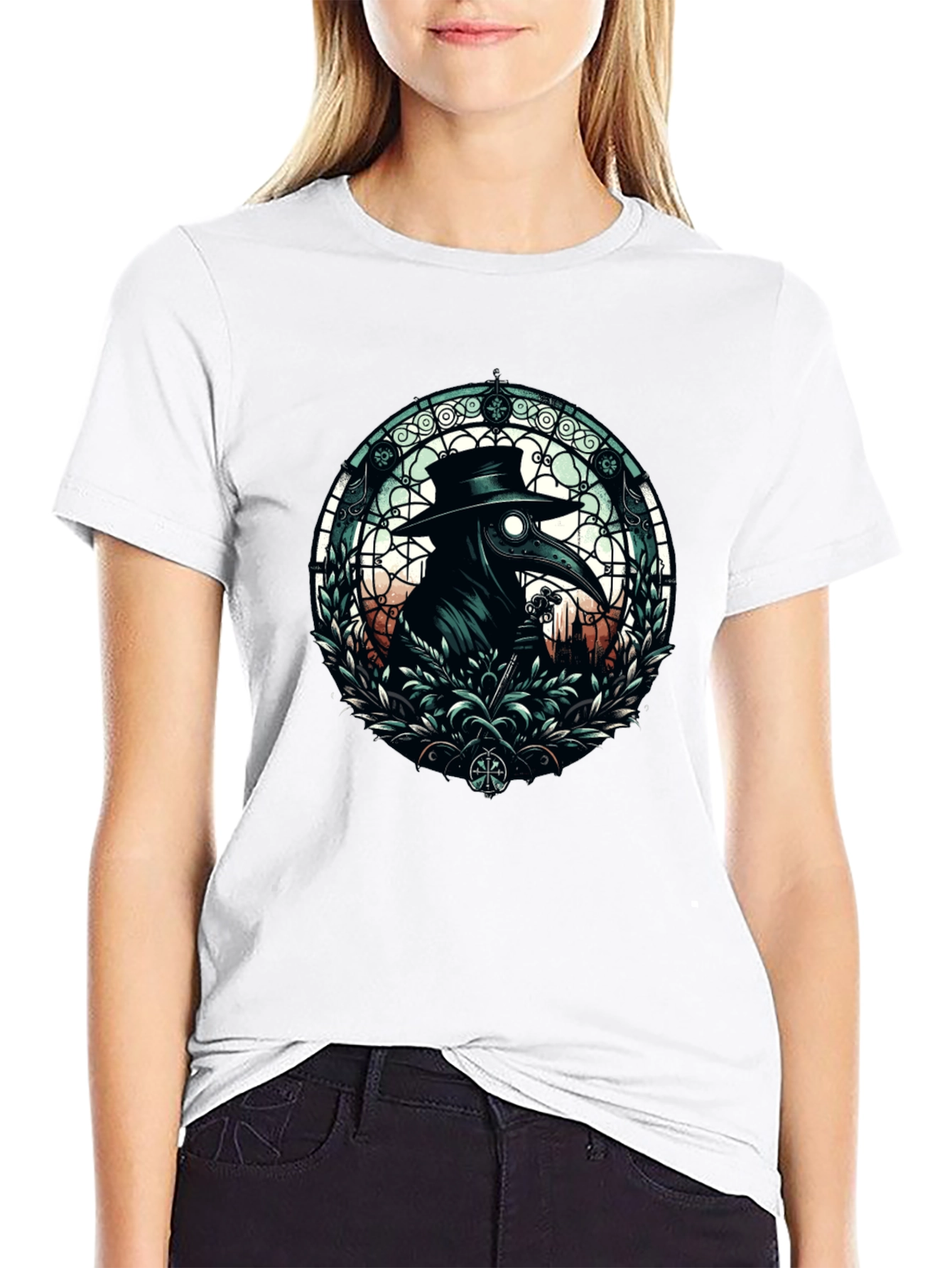 Plague Doctor T-Shirt - Gothic Style