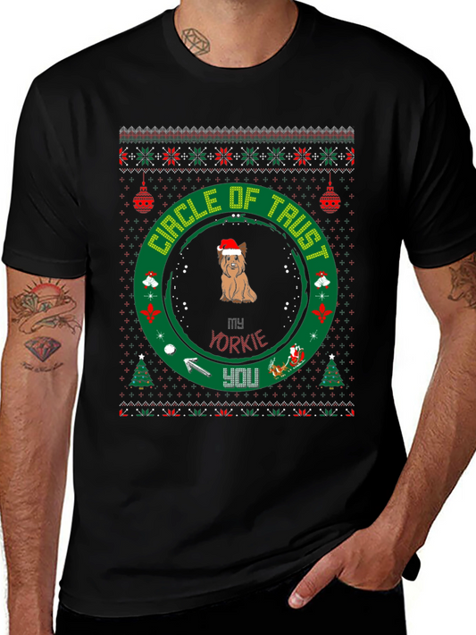Yorkie Christmas Circle of Trust T-Shirt