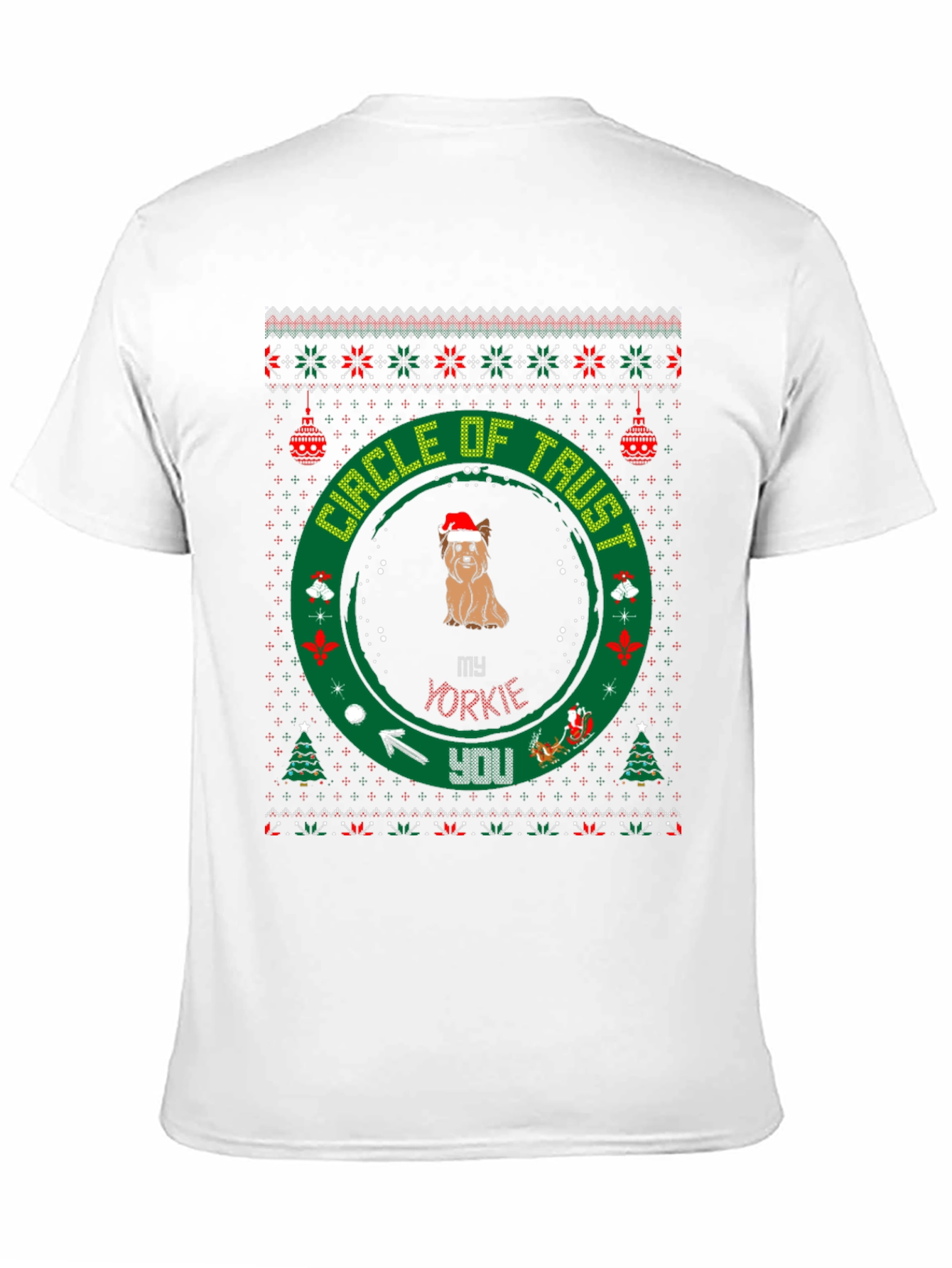 Yorkie Christmas Circle of Trust T-Shirt