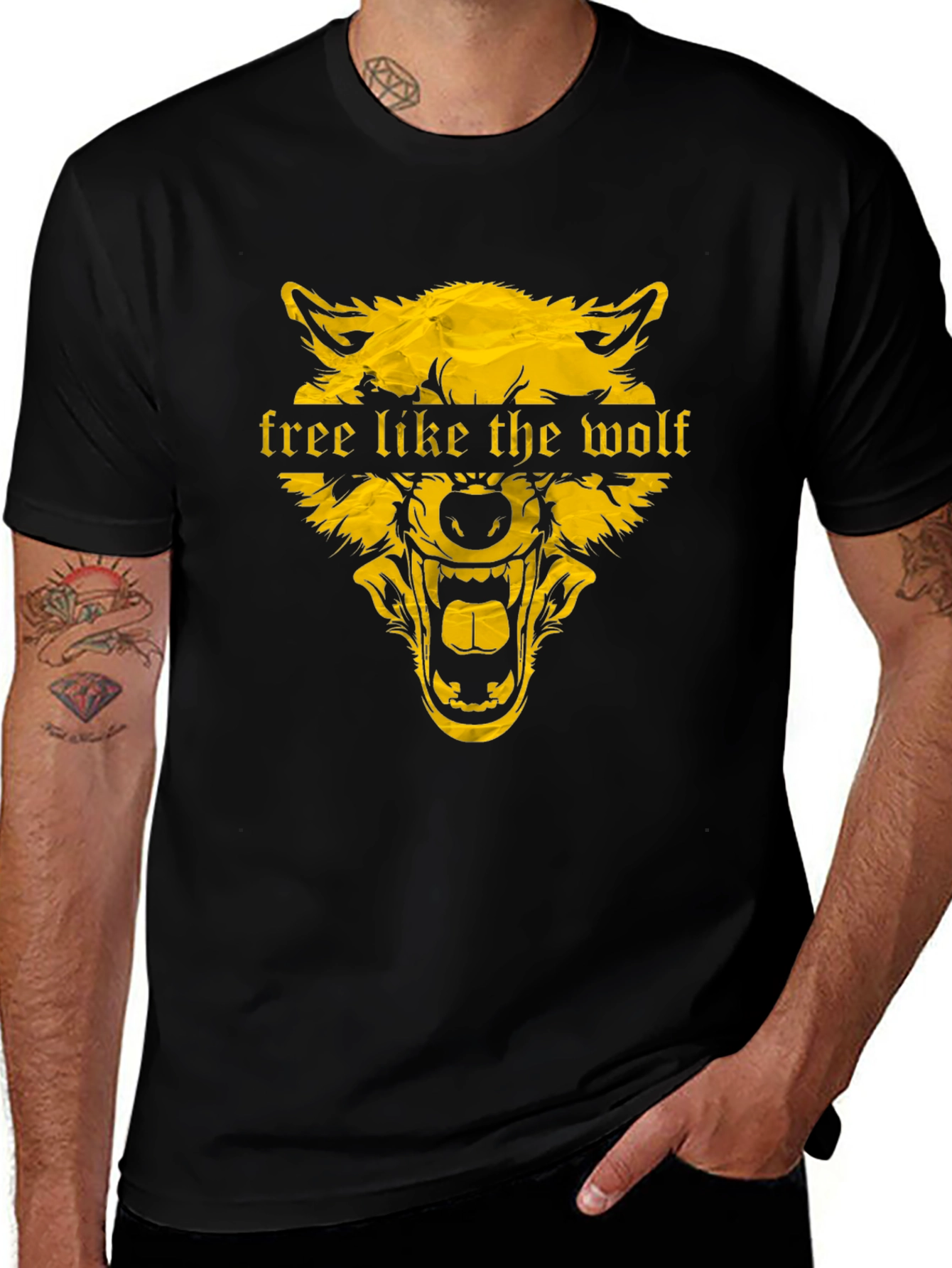 Free Like the Wolf Graphic Print T-Shirt