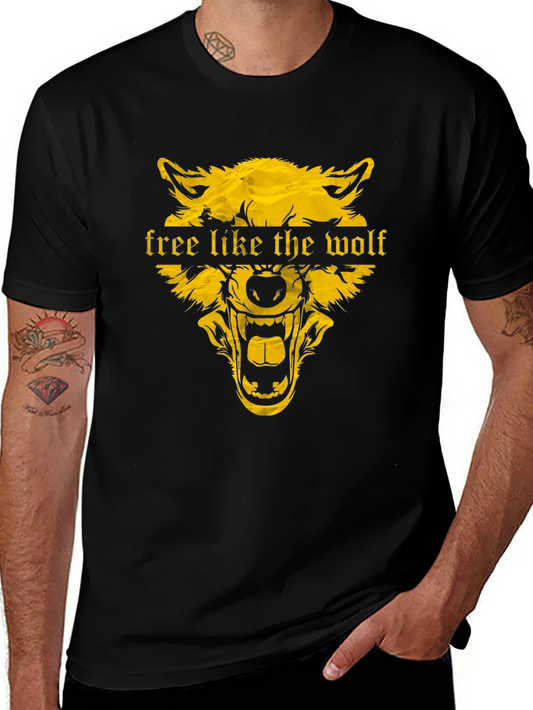 Free Like the Wolf Graphic Print T-Shirt