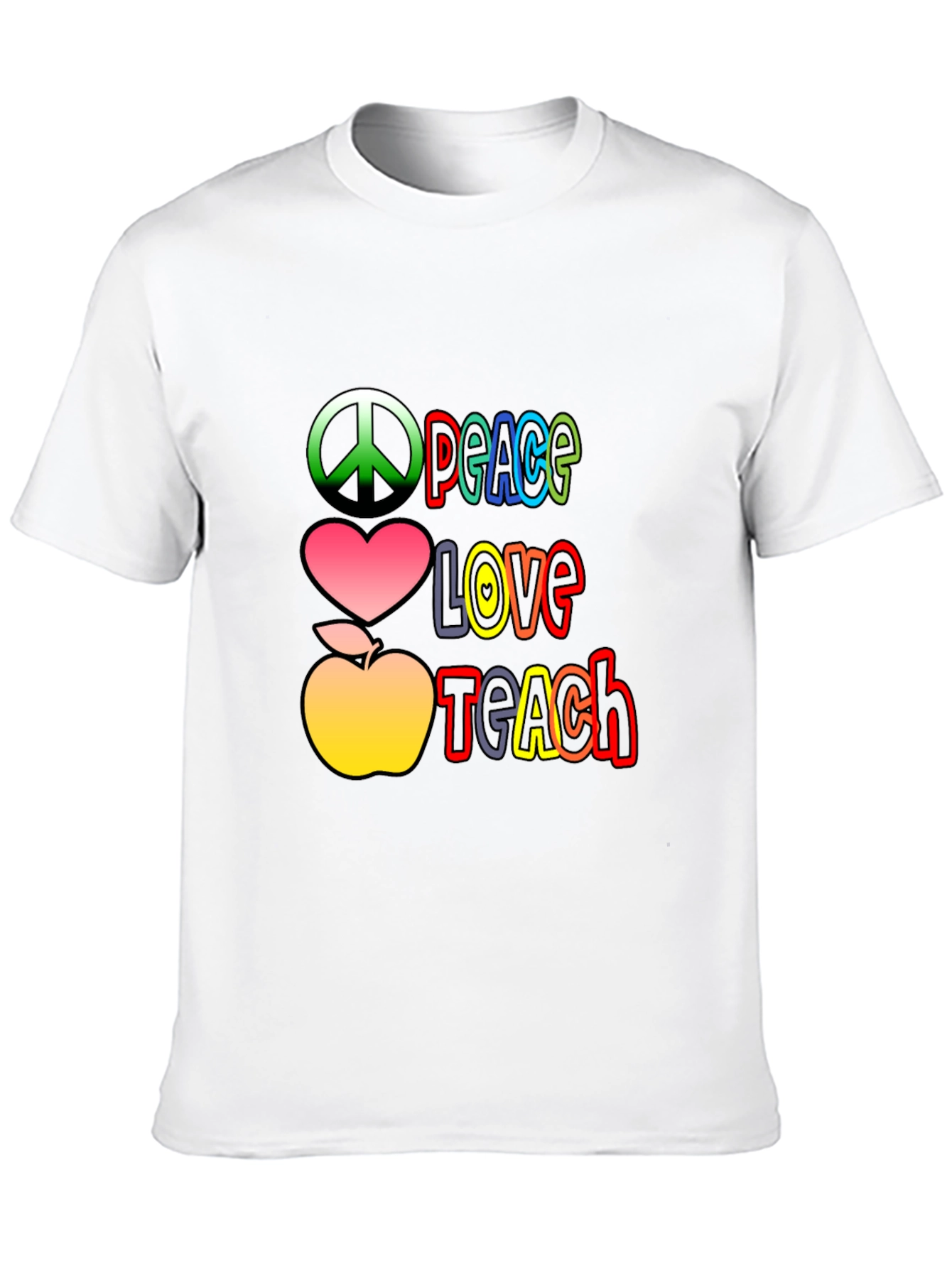 Peace Love Teach T-Shirt - Back to School