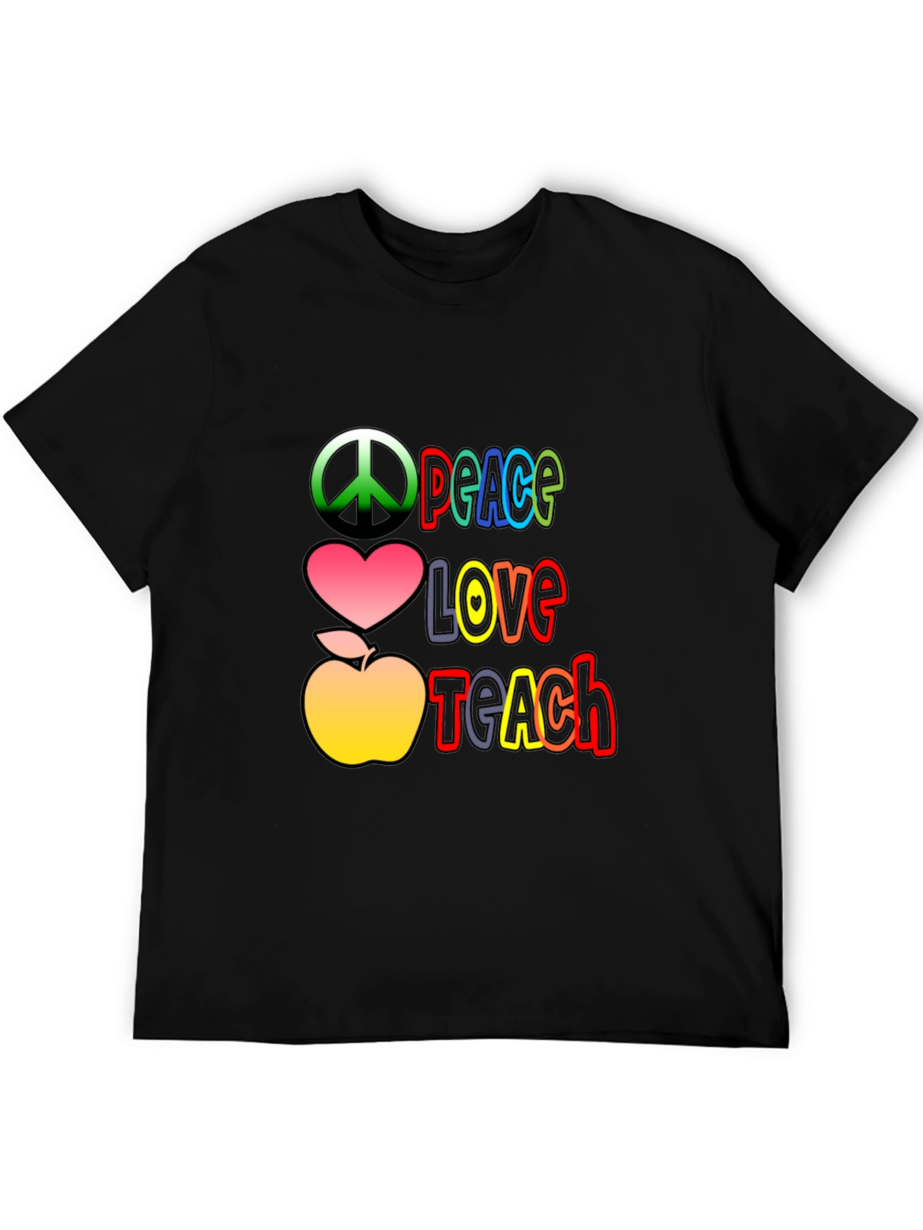 Peace Love Teach T-Shirt - Back to School