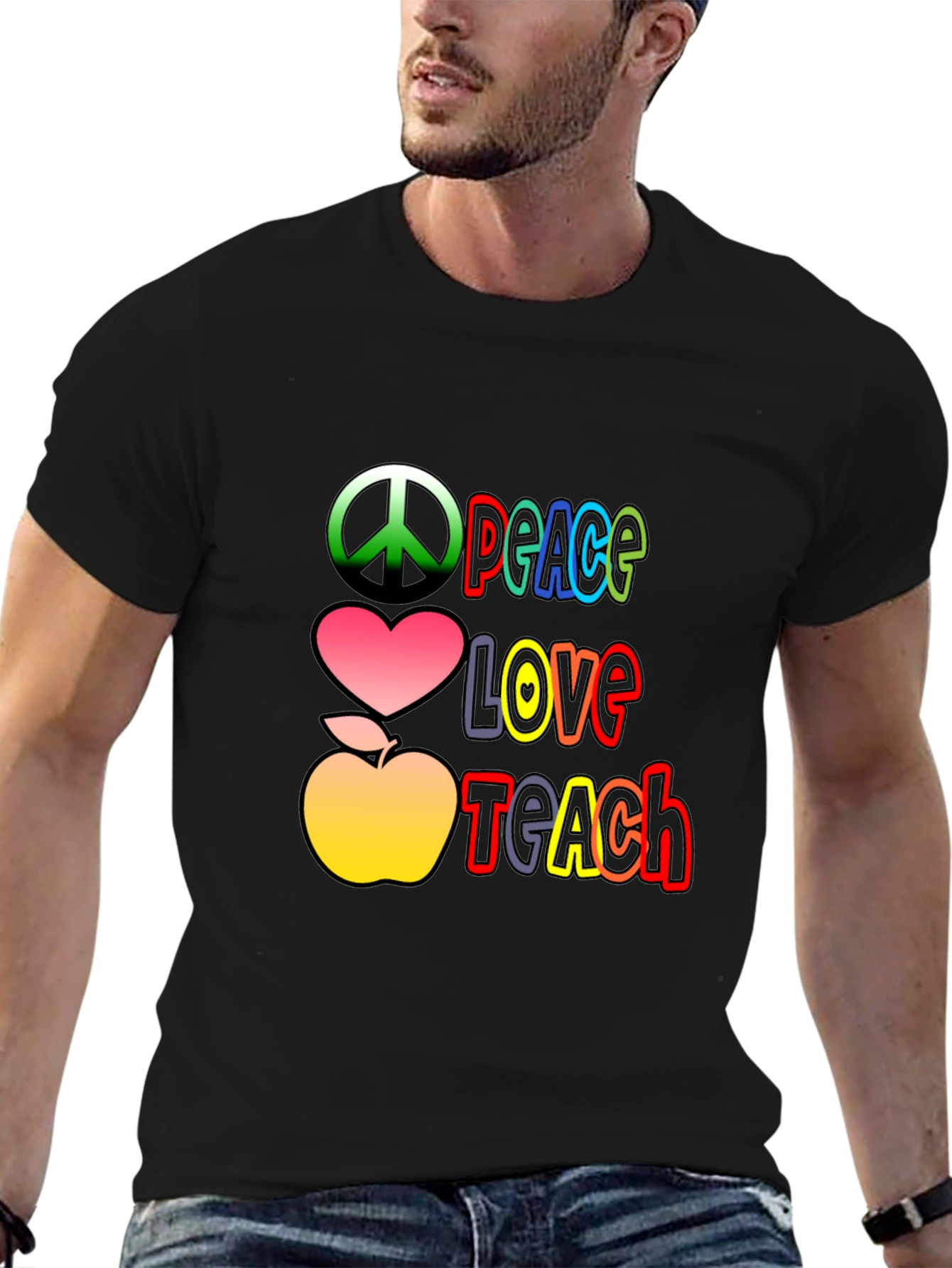 Peace Love Teach T-Shirt - Back to School