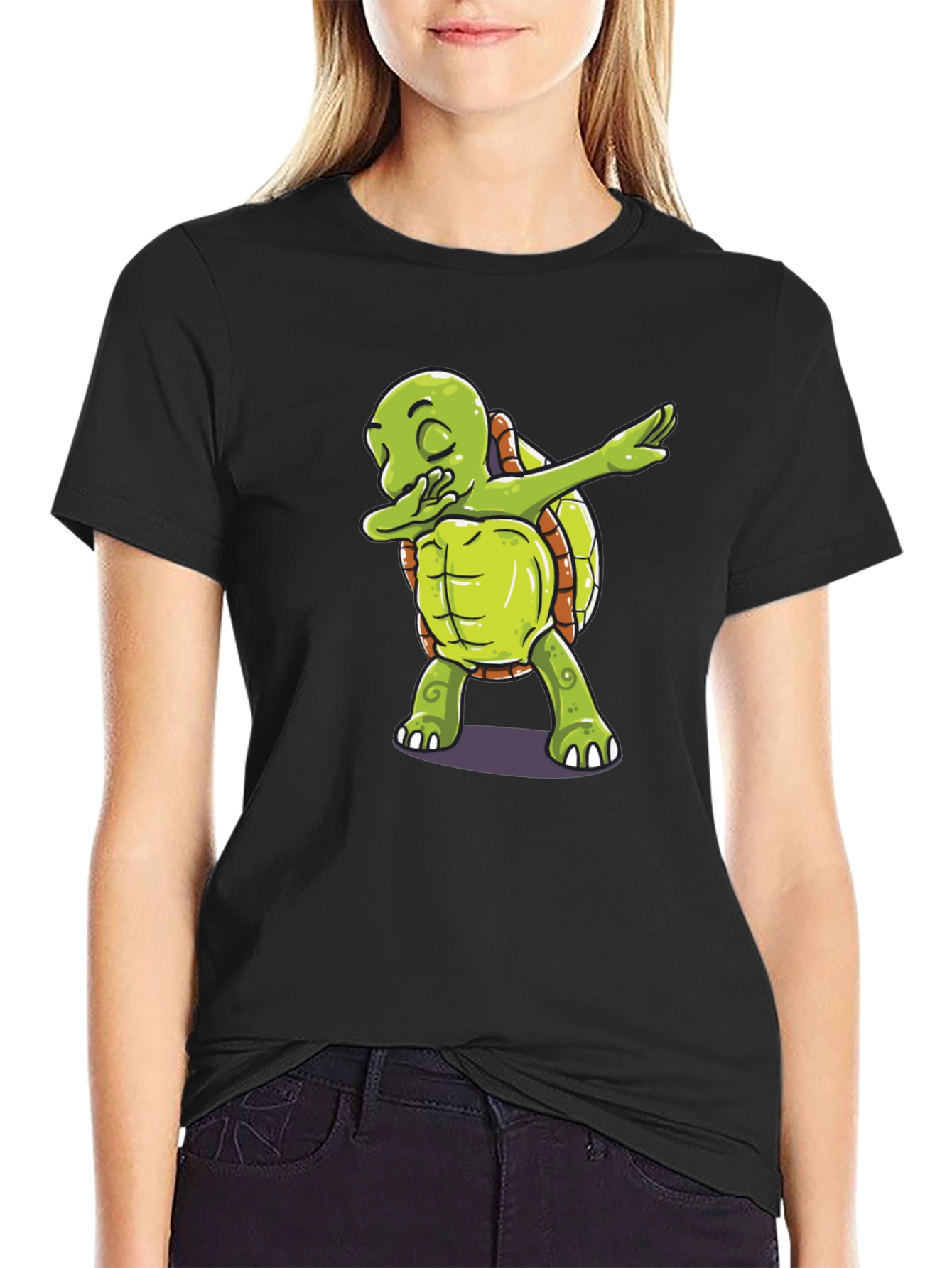 Dabbing Turtle Graphic Tee - Cool Animal T-Shirt