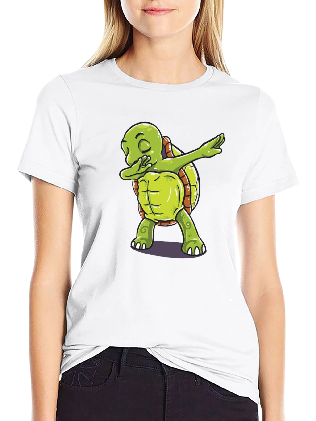 Dabbing Turtle Graphic Tee - Cool Animal T-Shirt
