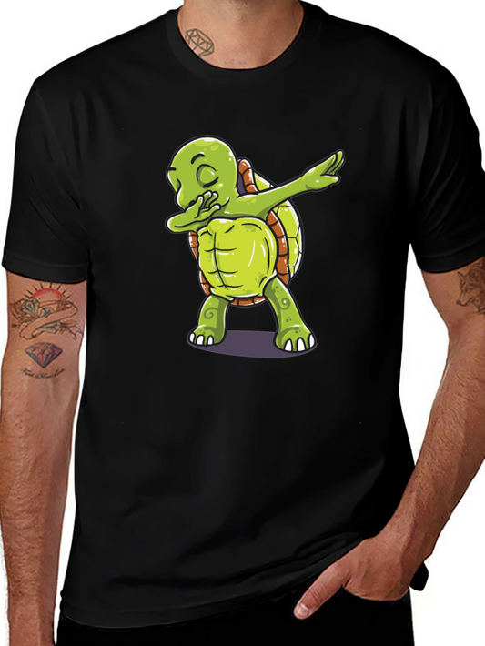Dabbing Turtle Graphic Tee - Cool Animal T-Shirt