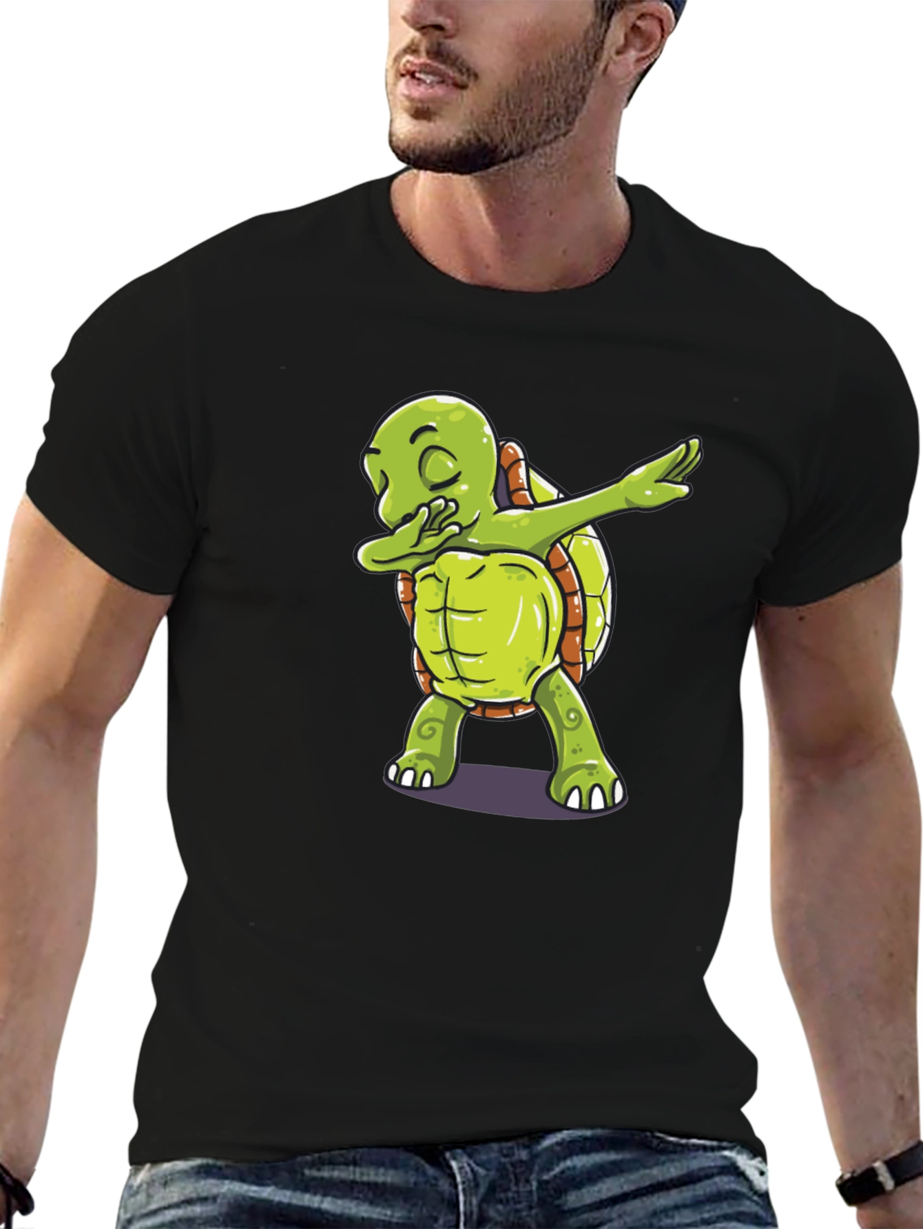 Dabbing Turtle Graphic Tee - Cool Animal T-Shirt