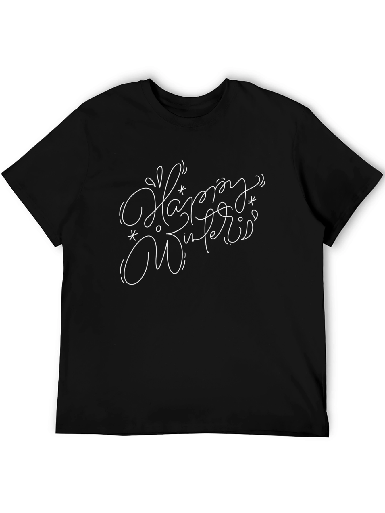 Happy Winteris Black Graphic Tee