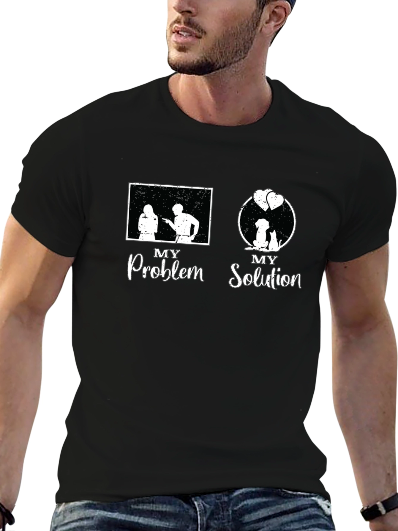Problem Solution Dog & Cat T-Shirt