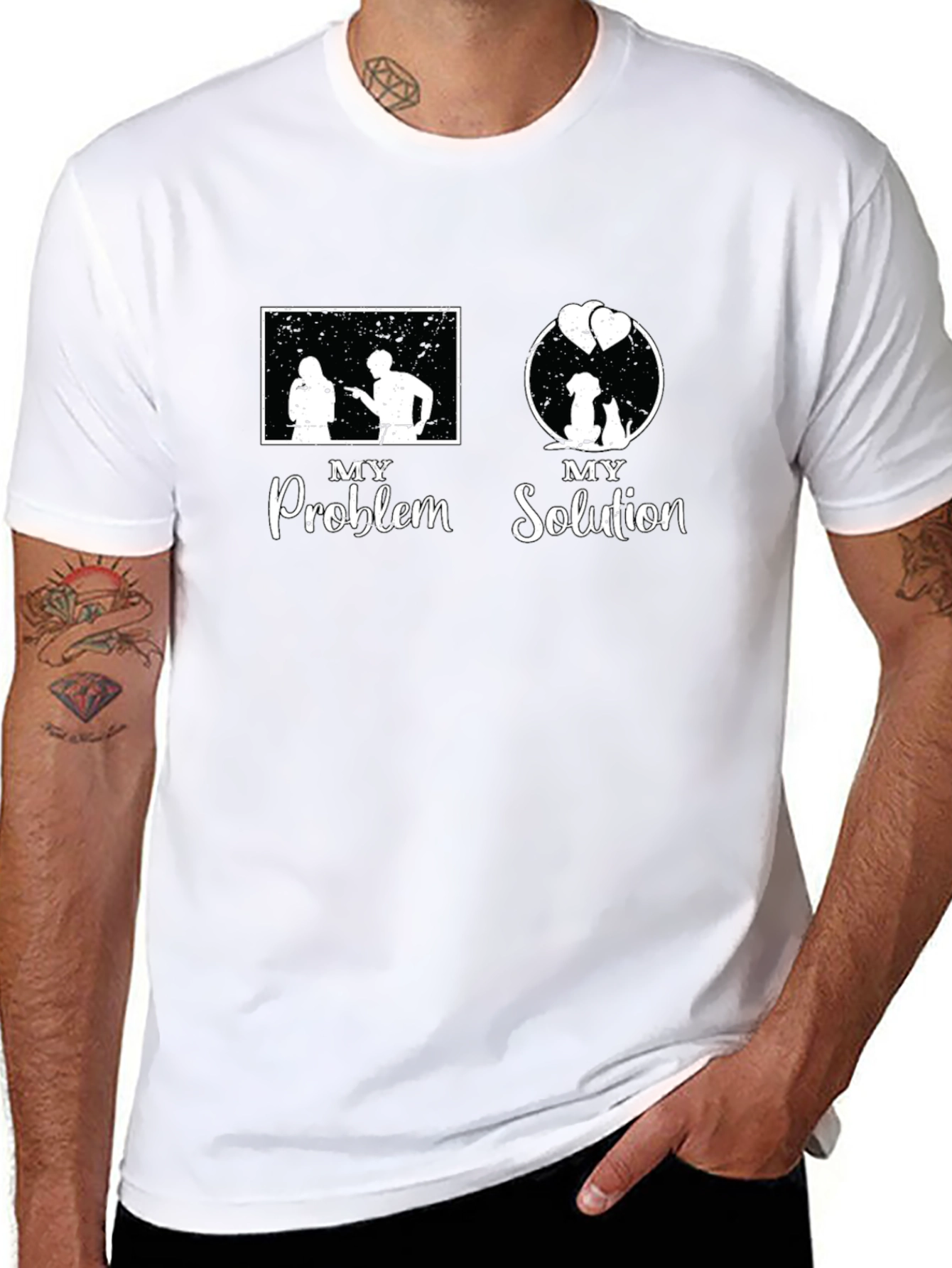 Problem Solution Dog & Cat T-Shirt