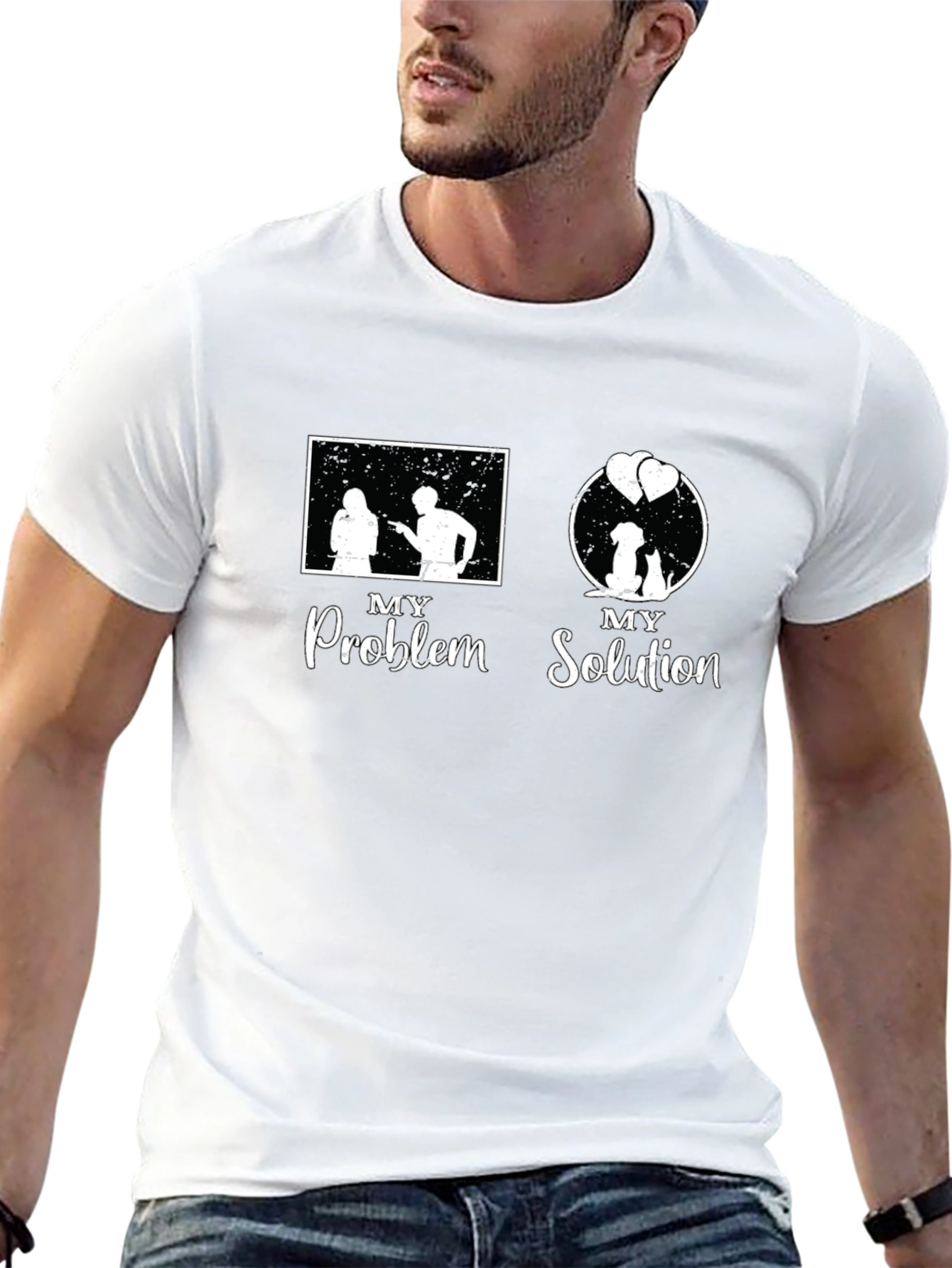 Problem Solution Dog & Cat T-Shirt