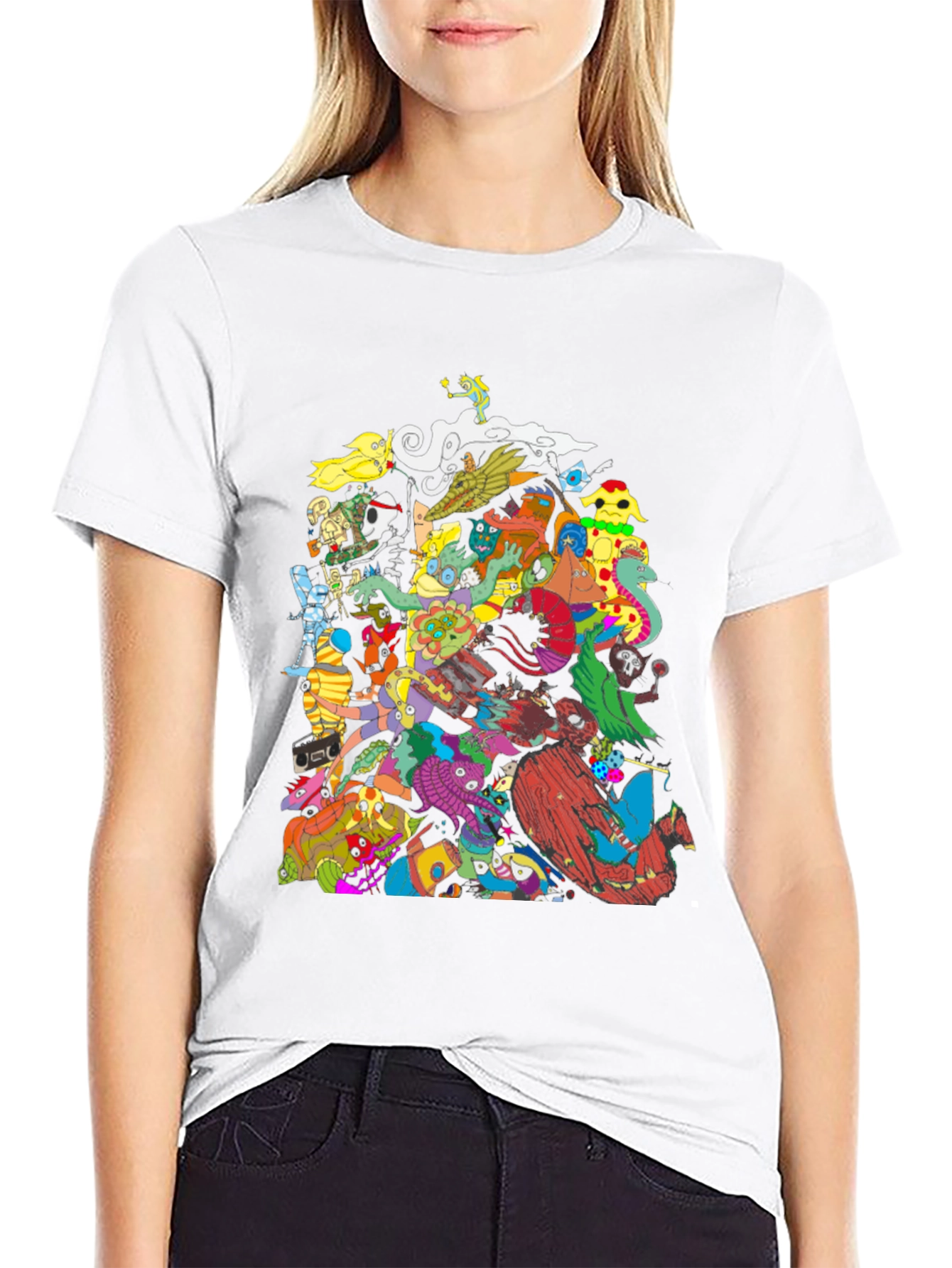 Funky Monster Mash T-Shirt - Black