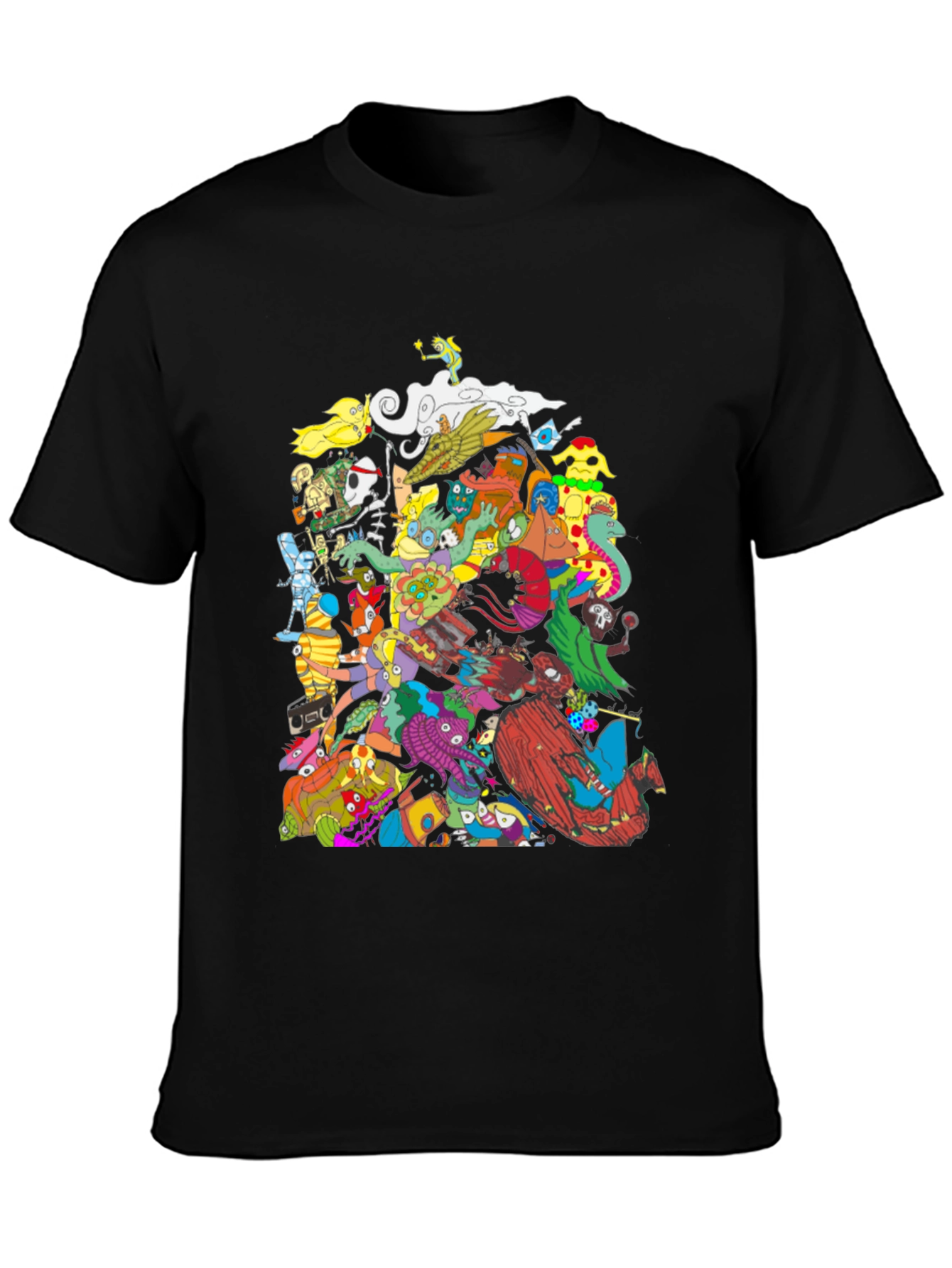 Funky Monster Mash T-Shirt - Black