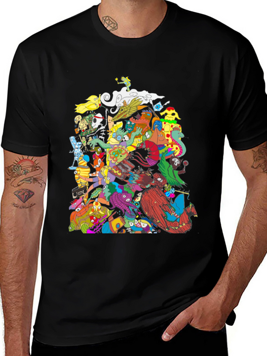 Funky Monster Mash T-Shirt - Black