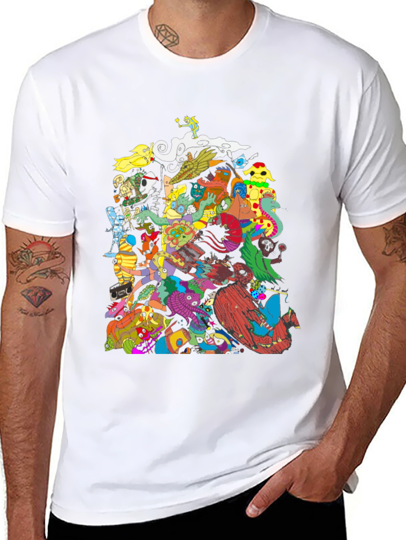 Funky Monster Mash T-Shirt - Black