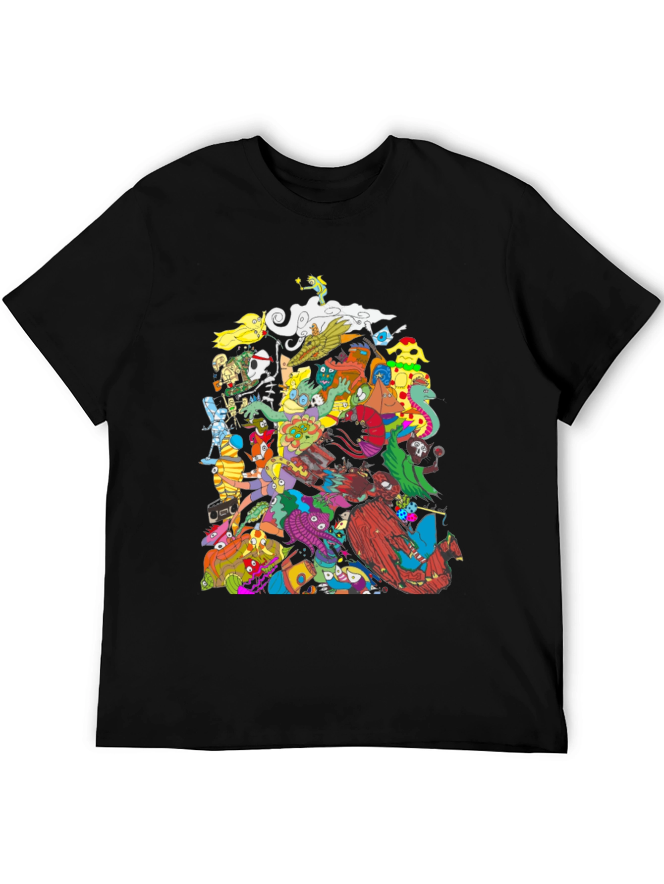 Funky Monster Mash T-Shirt - Black