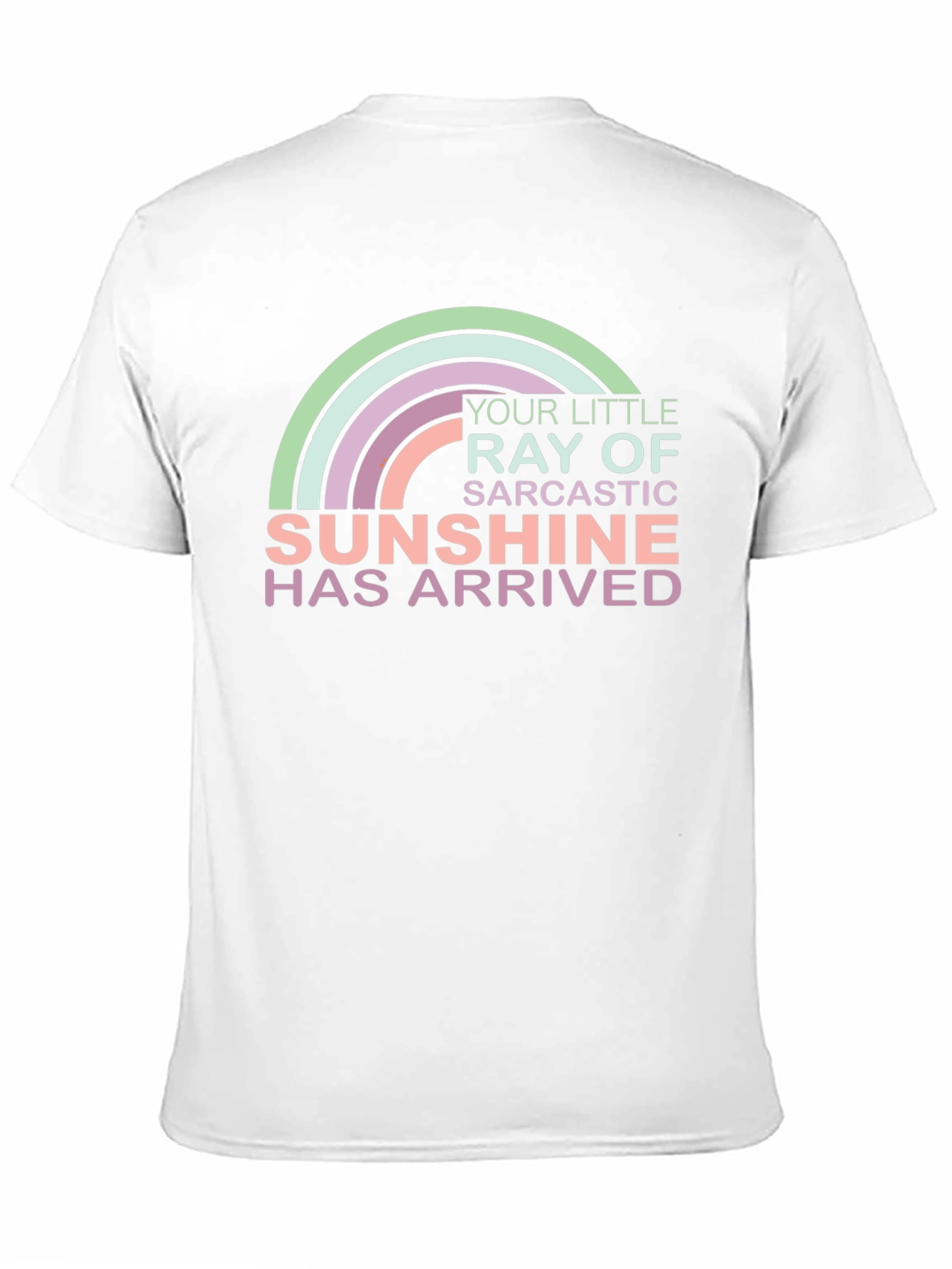 Sarcastic Sunshine Rainbow Graphic Tee - Unisex Black T-Shirt