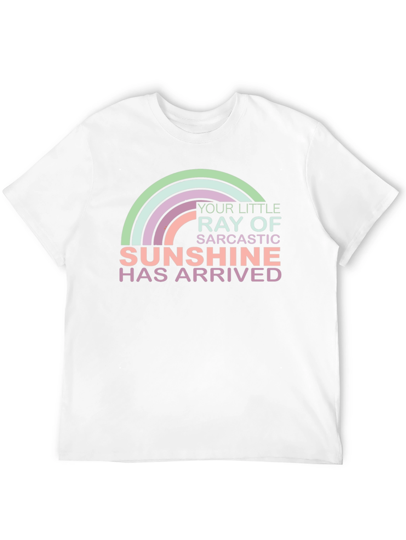 Sarcastic Sunshine Rainbow Graphic Tee - Unisex Black T-Shirt