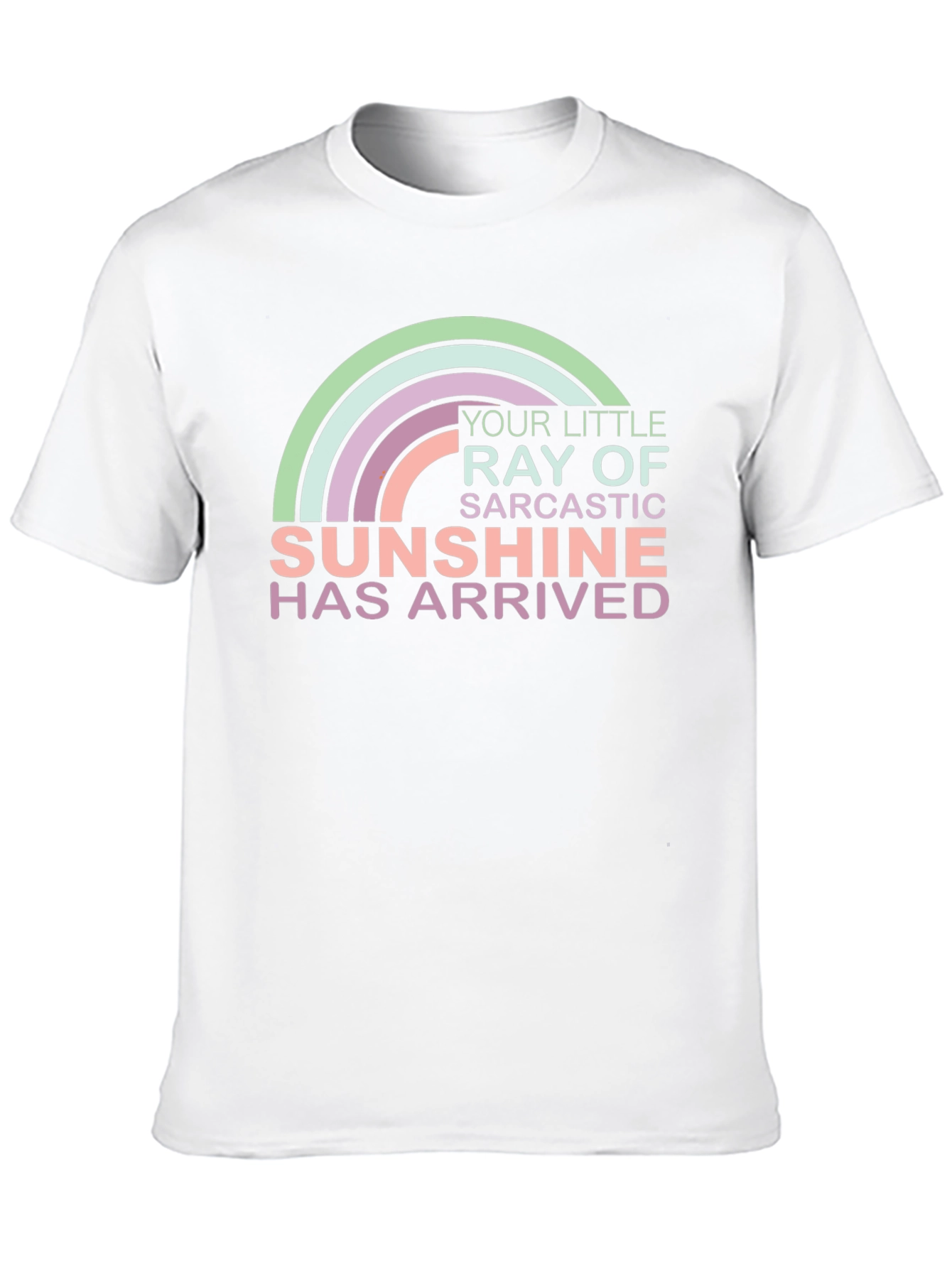 Sarcastic Sunshine Rainbow Graphic Tee - Unisex Black T-Shirt