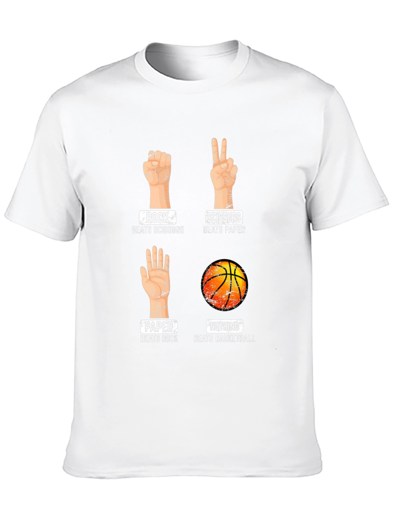 Rock Paper Scissors Basketball Mens T-Shirt