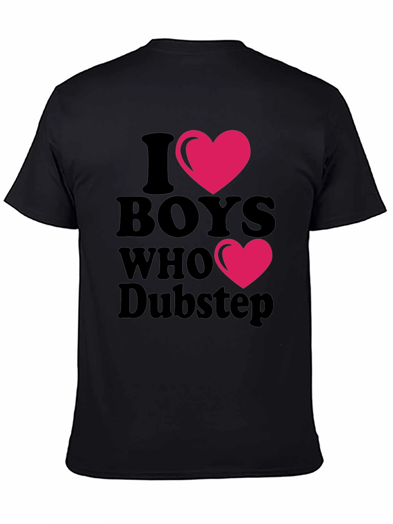 I Heart Boys Who Dubstep Black T-Shirt
