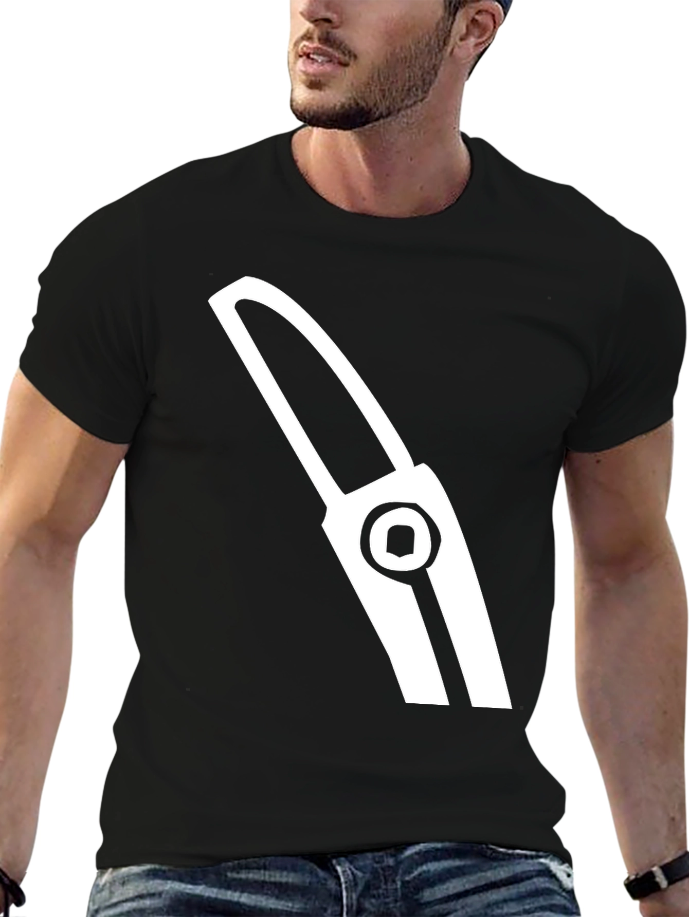 Modern Graphic Tee - Abstract Tool Design